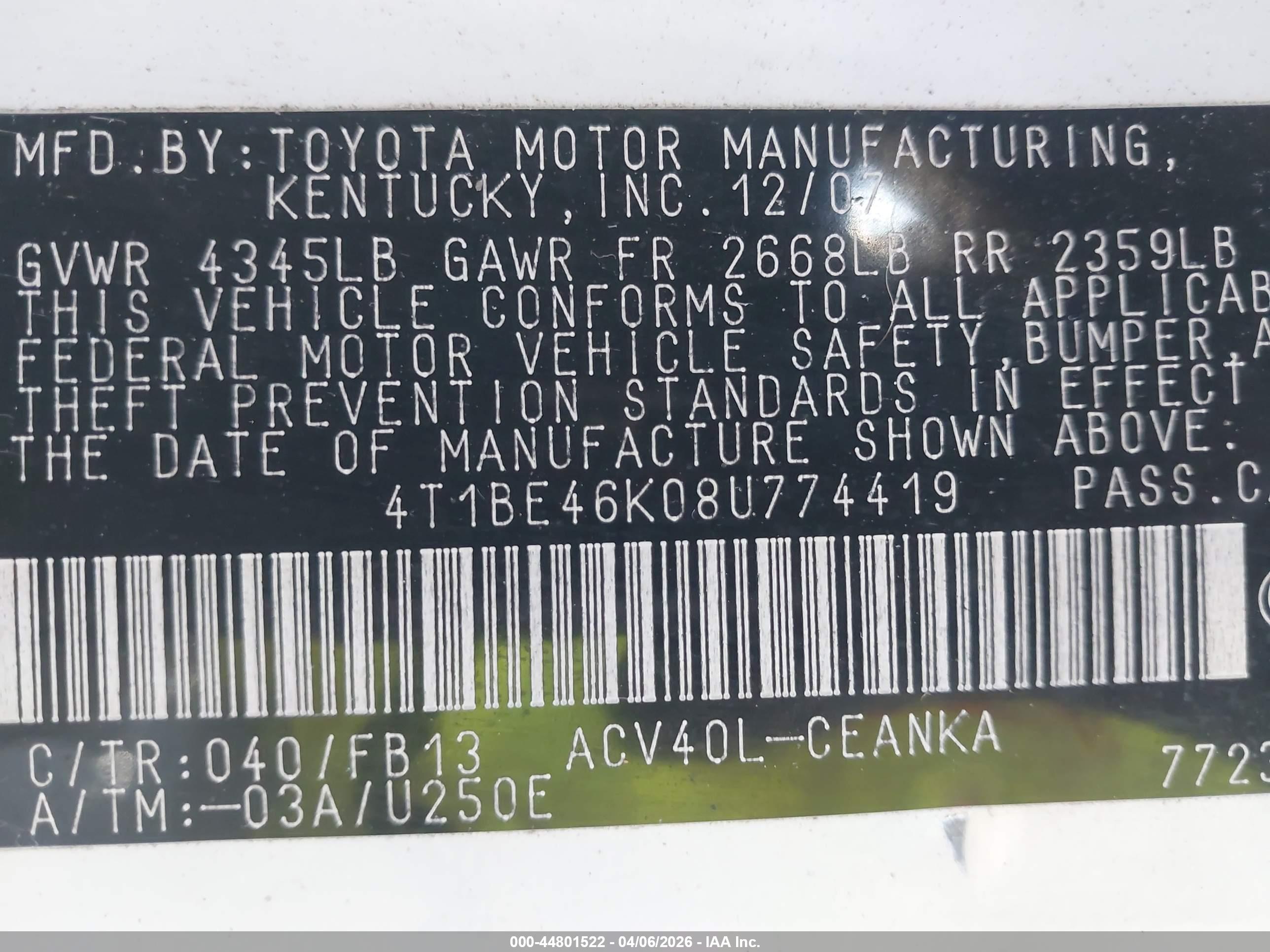 TOYOTA CAMRY image 9