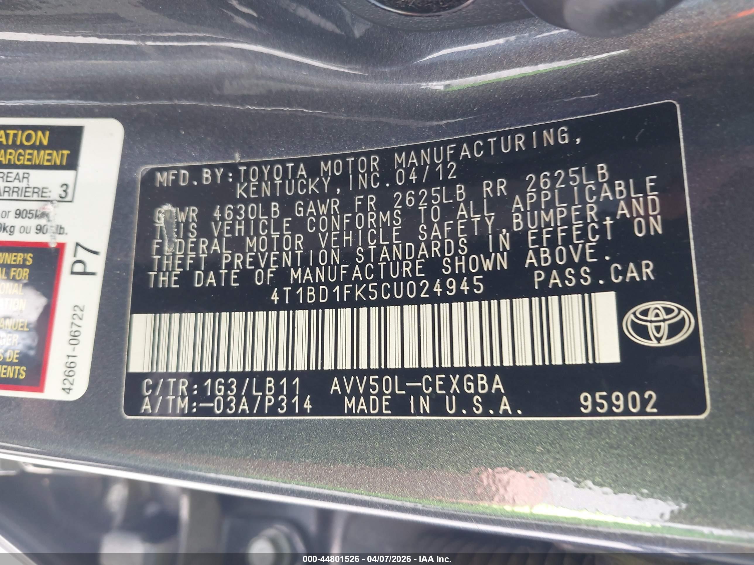 TOYOTA CAMRY image 9
