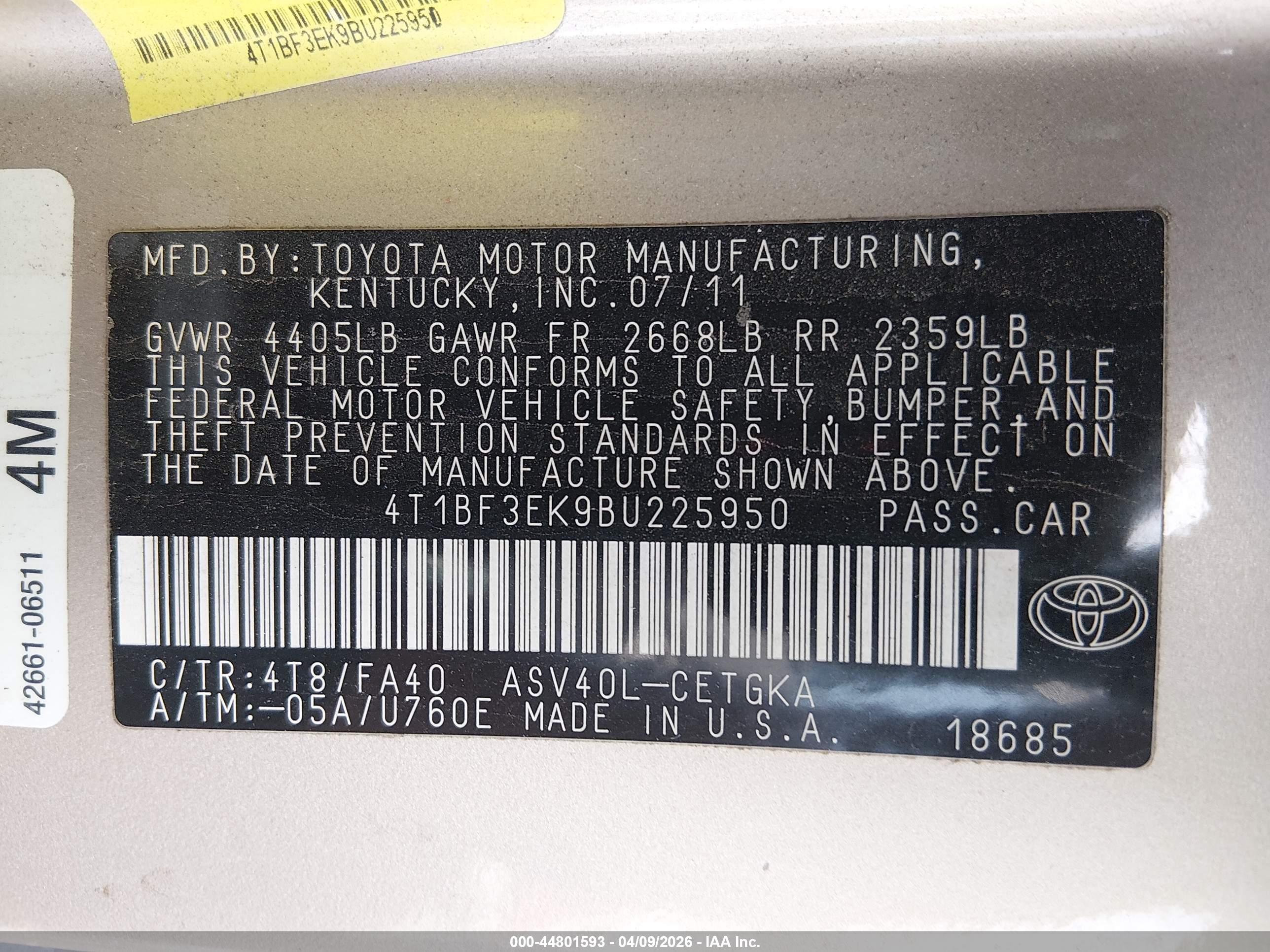 TOYOTA CAMRY image 9