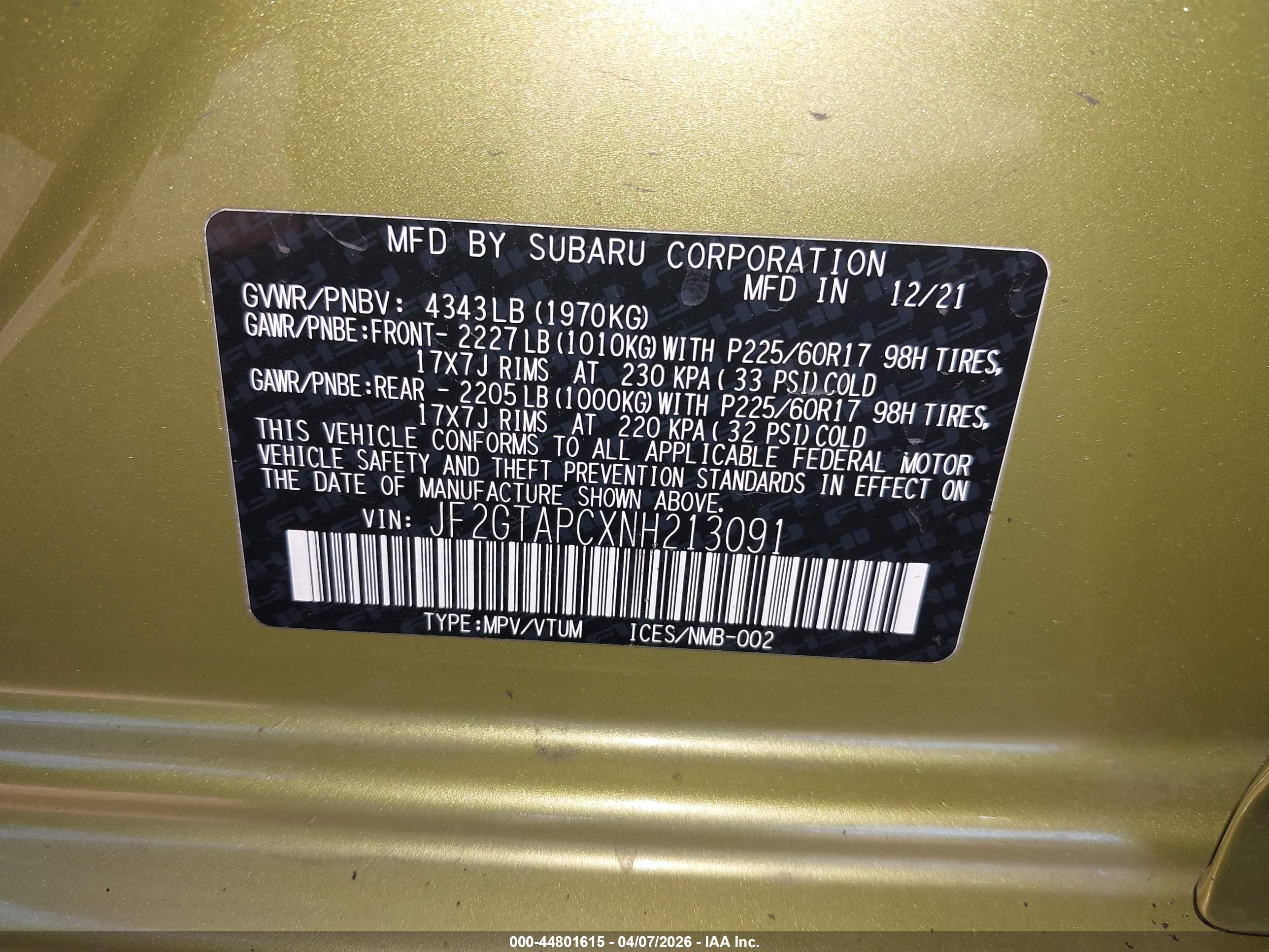 SUBARU CROSSTREK image 9