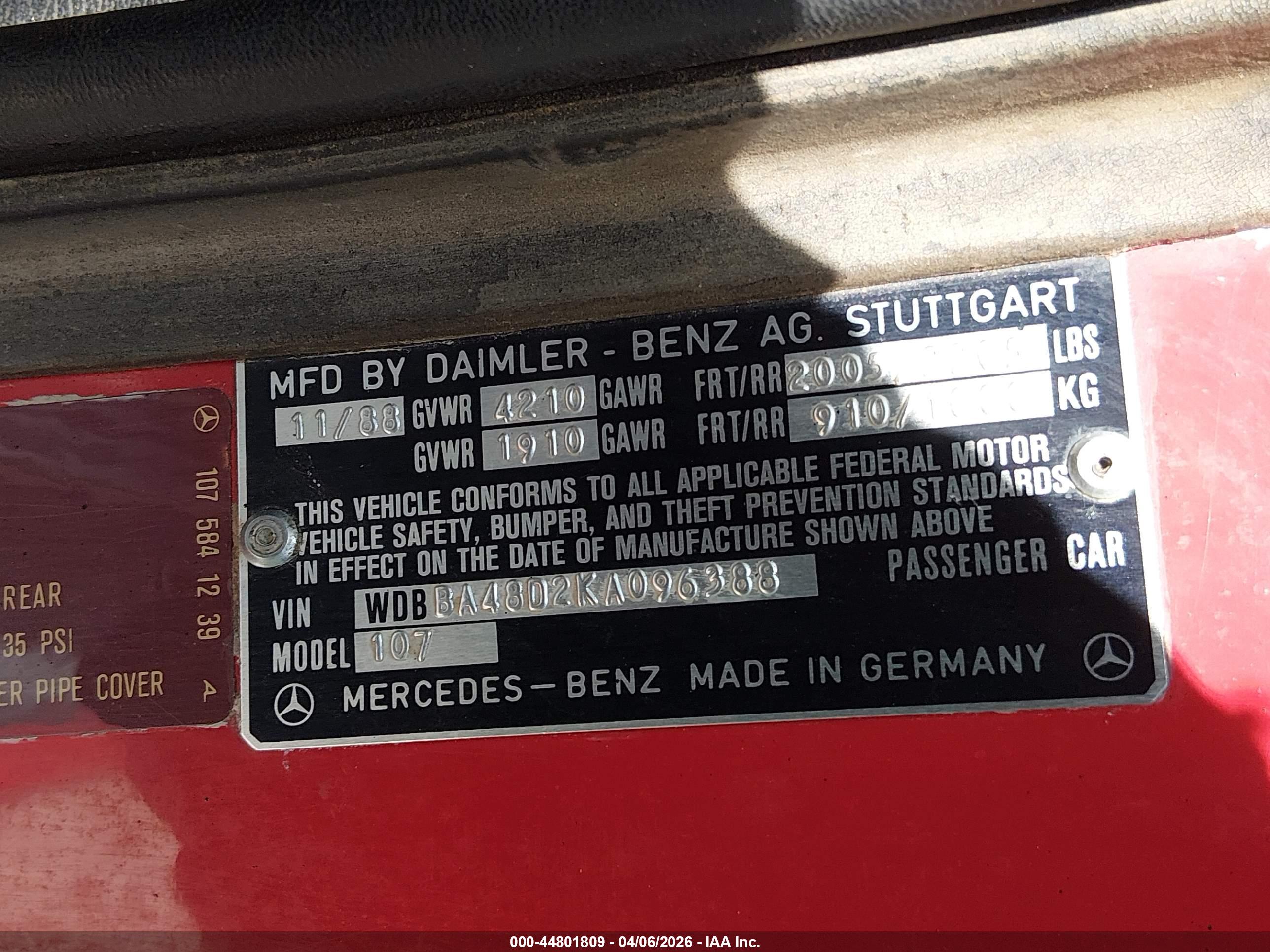 MERCEDES-BENZ 560 image 9