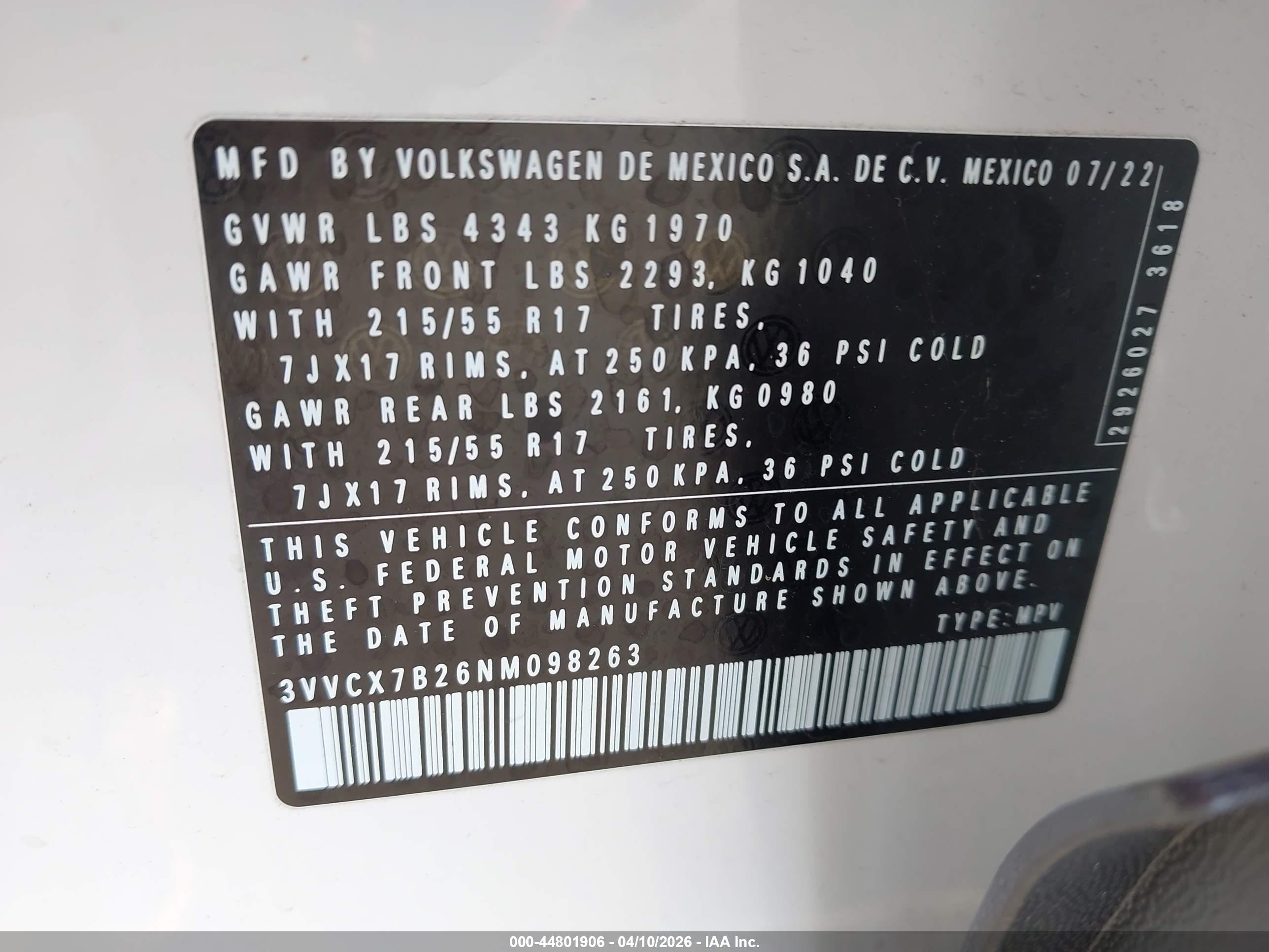 VOLKSWAGEN TAOS image 9