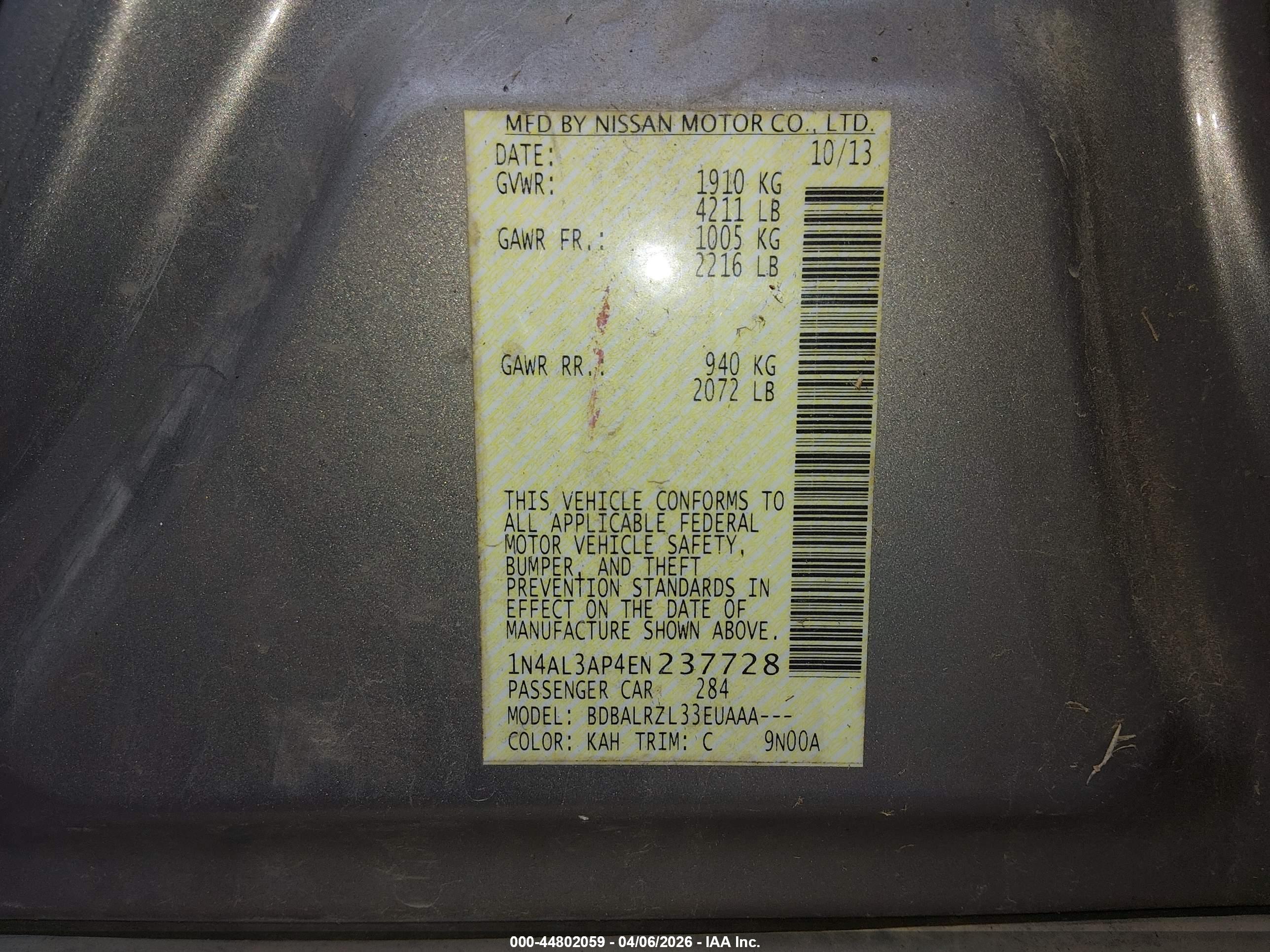 NISSAN ALTIMA image 9