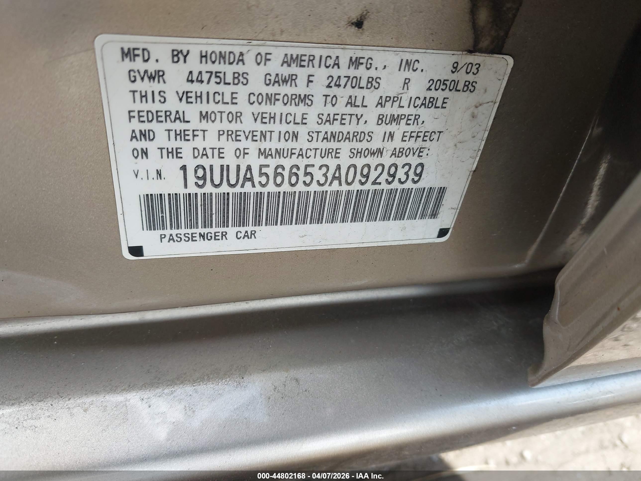 ACURA TL image 9