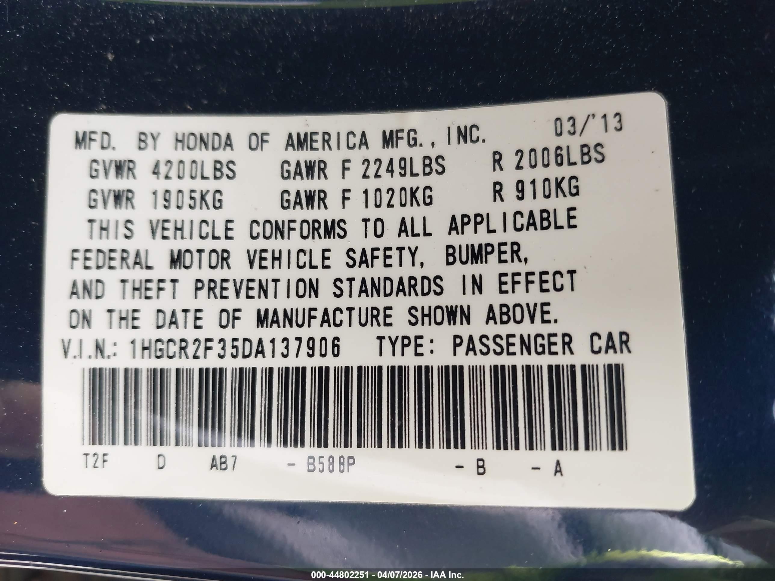 HONDA ACCORD image 9