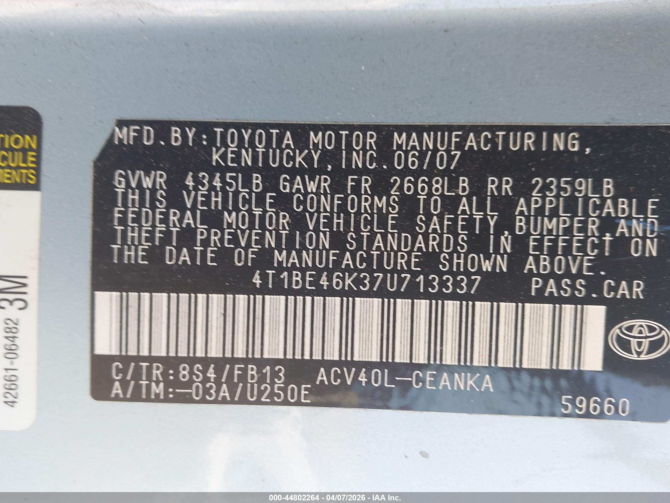 TOYOTA CAMRY image 9