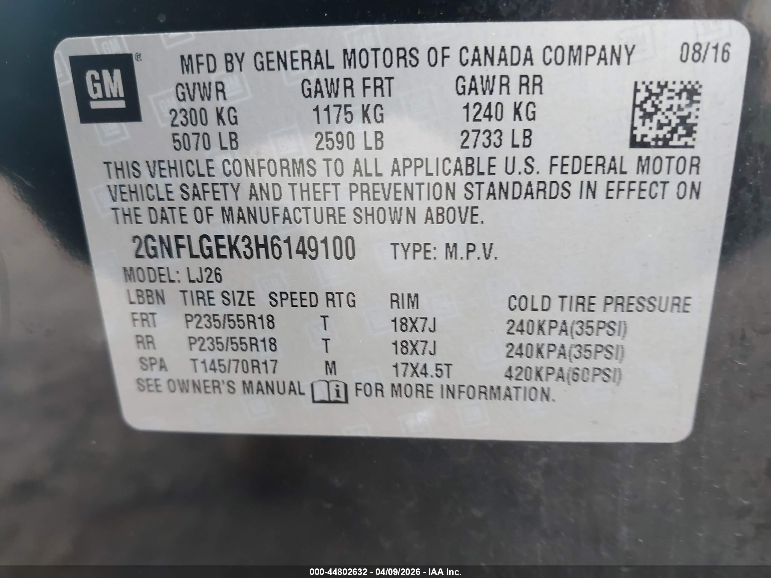 CHEVROLET EQUINOX image 9