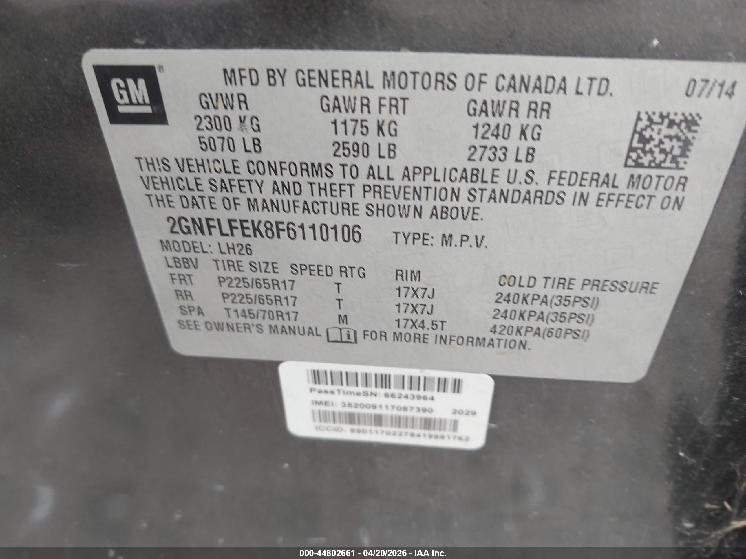 CHEVROLET EQUINOX image 9