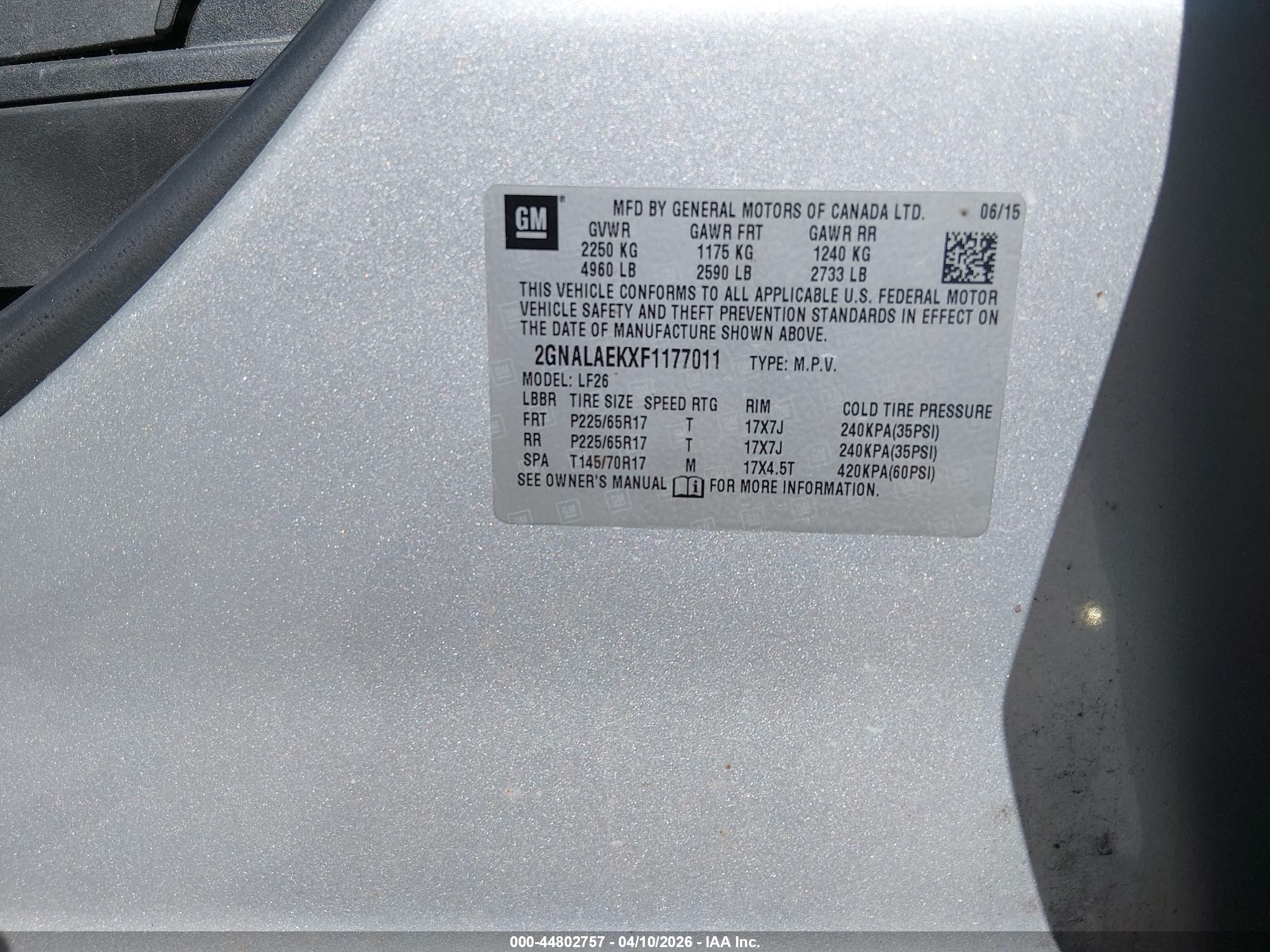 CHEVROLET EQUINOX image 9