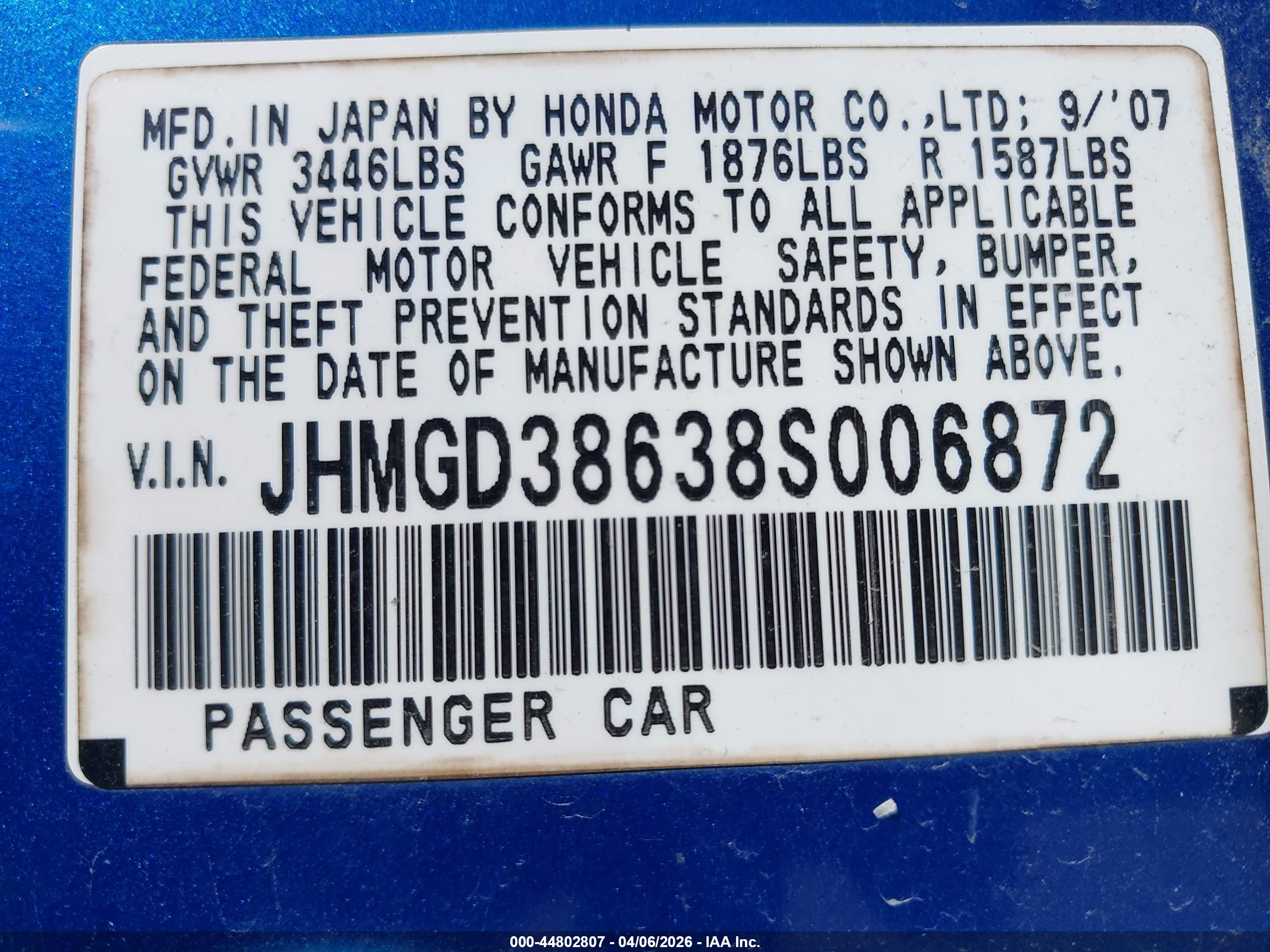 HONDA FIT image 9