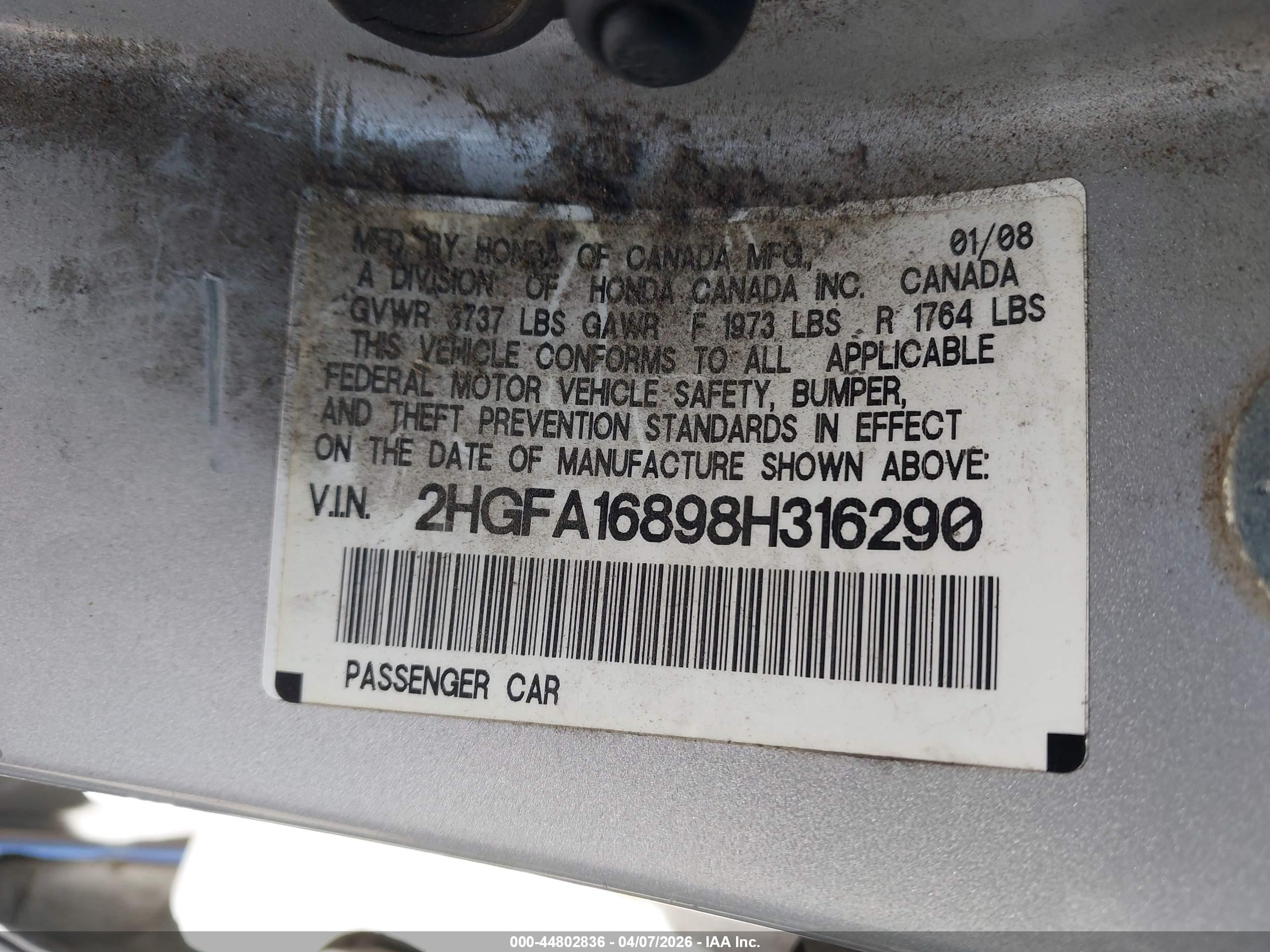HONDA CIVIC image 9