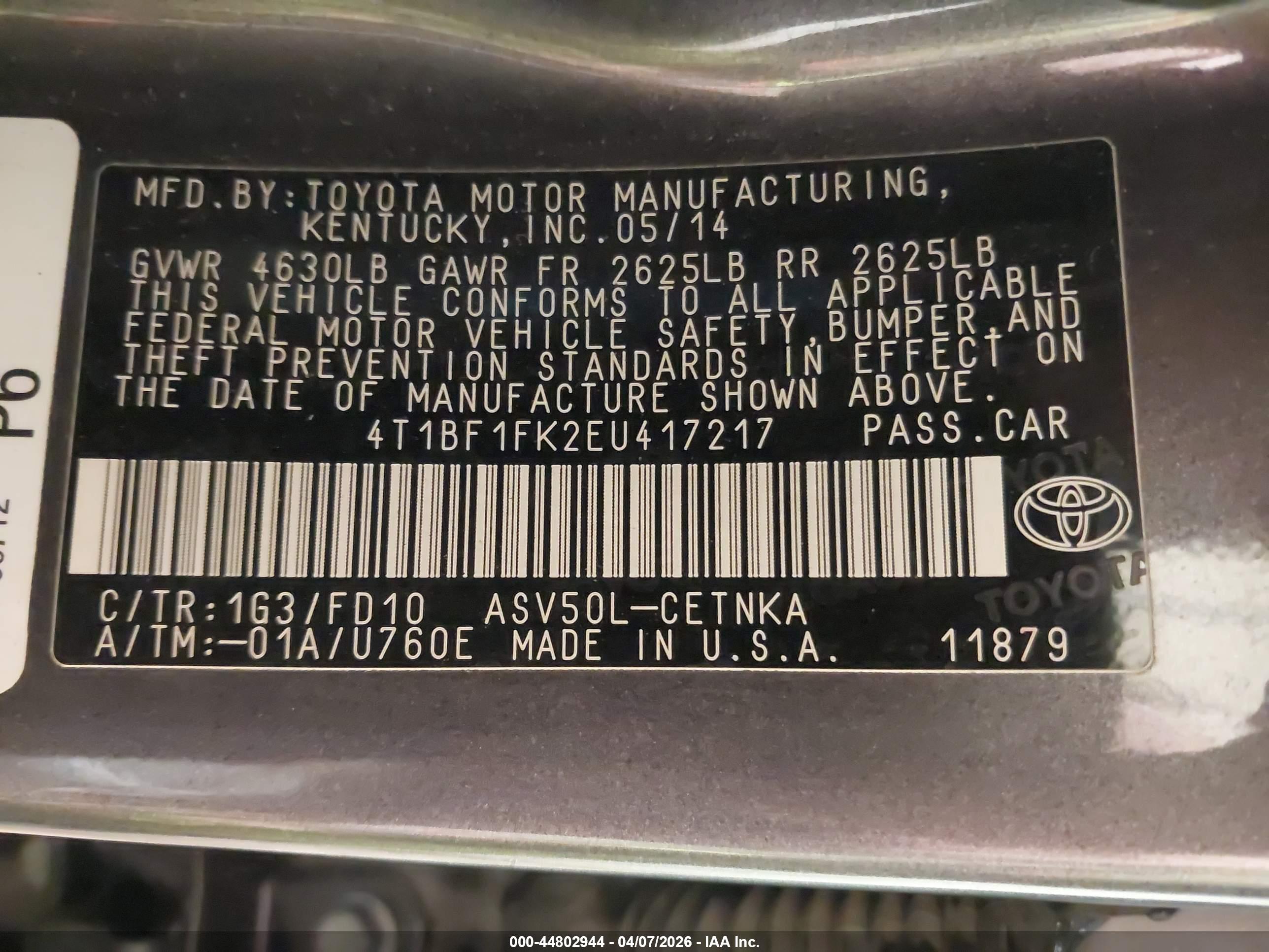 TOYOTA CAMRY image 9