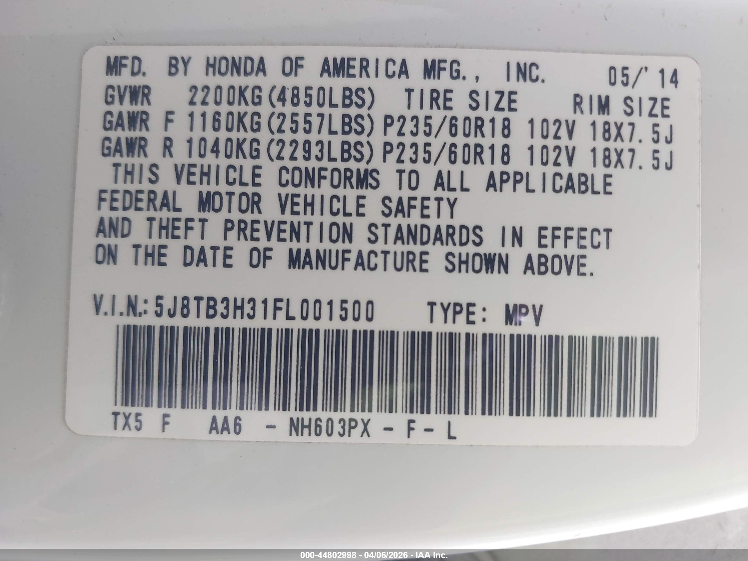 ACURA RDX image 9