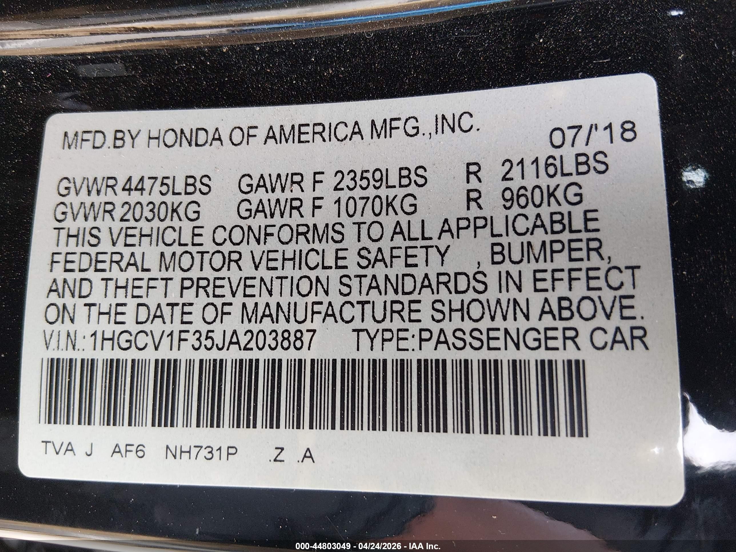 HONDA ACCORD image 9