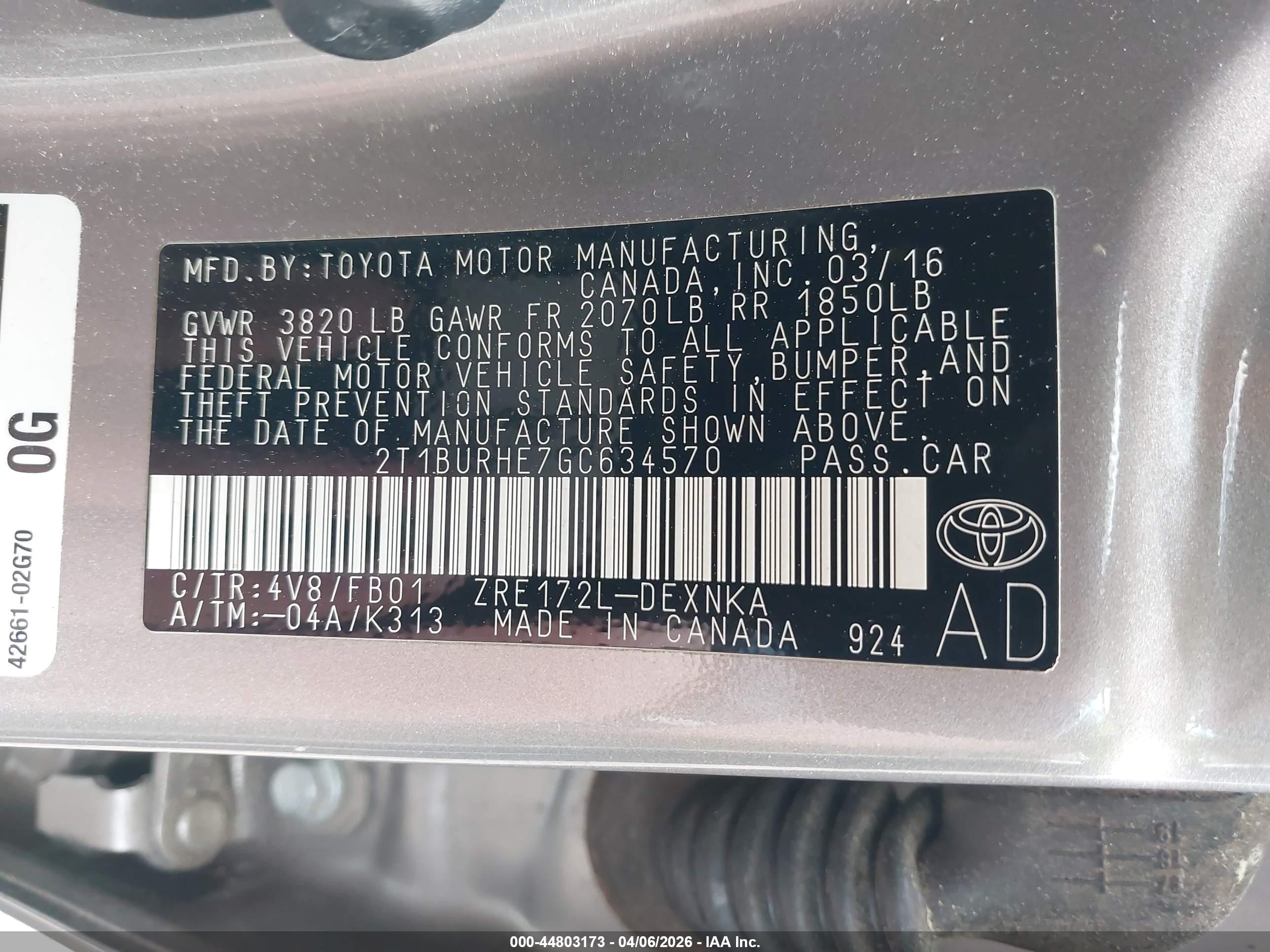 TOYOTA COROLLA image 9