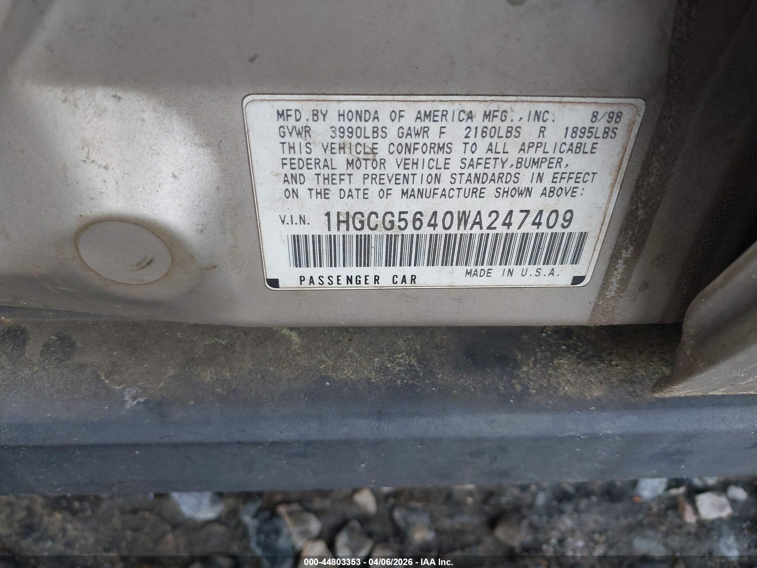 HONDA ACCORD image 9