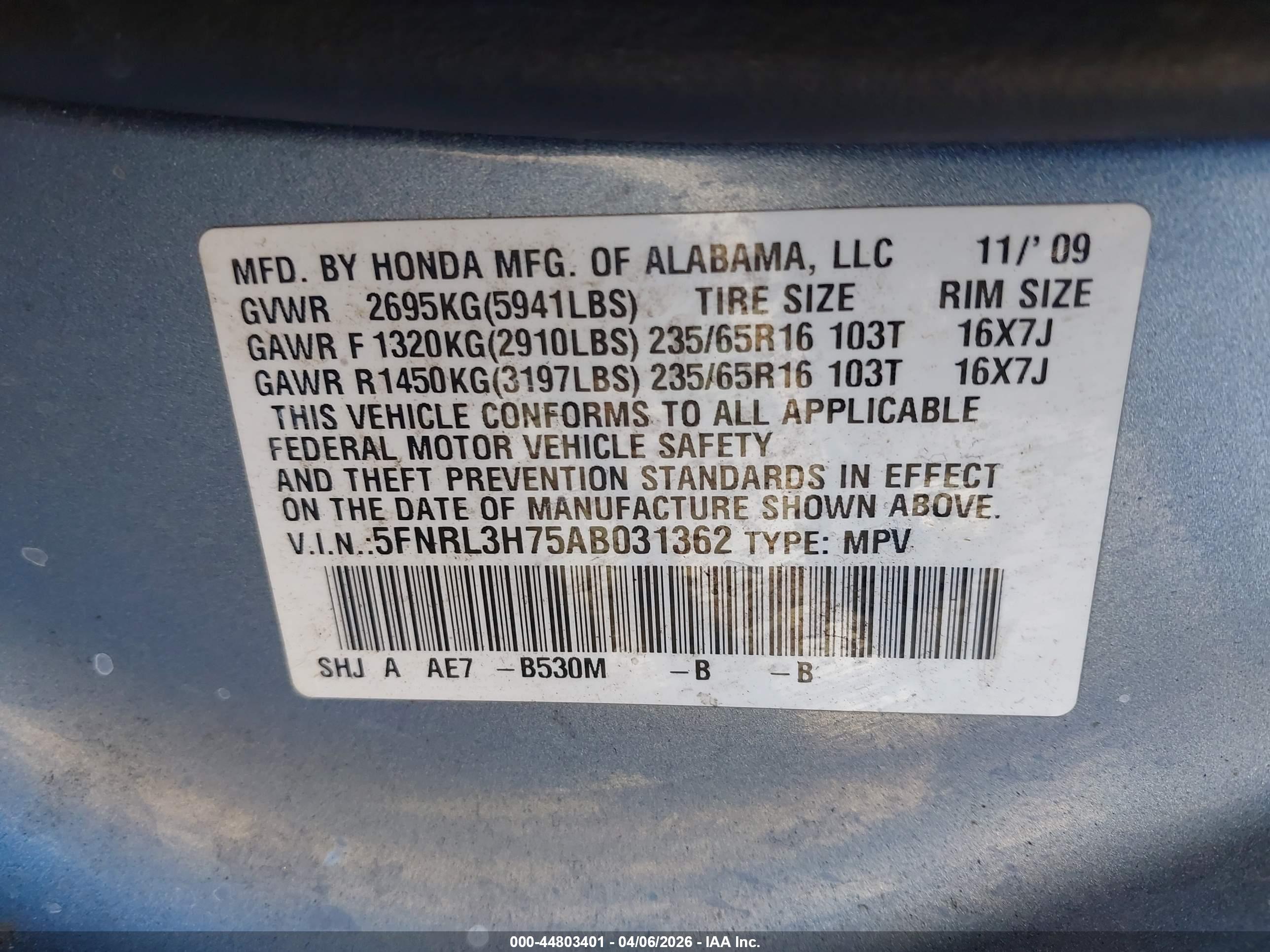 HONDA ODYSSEY image 9