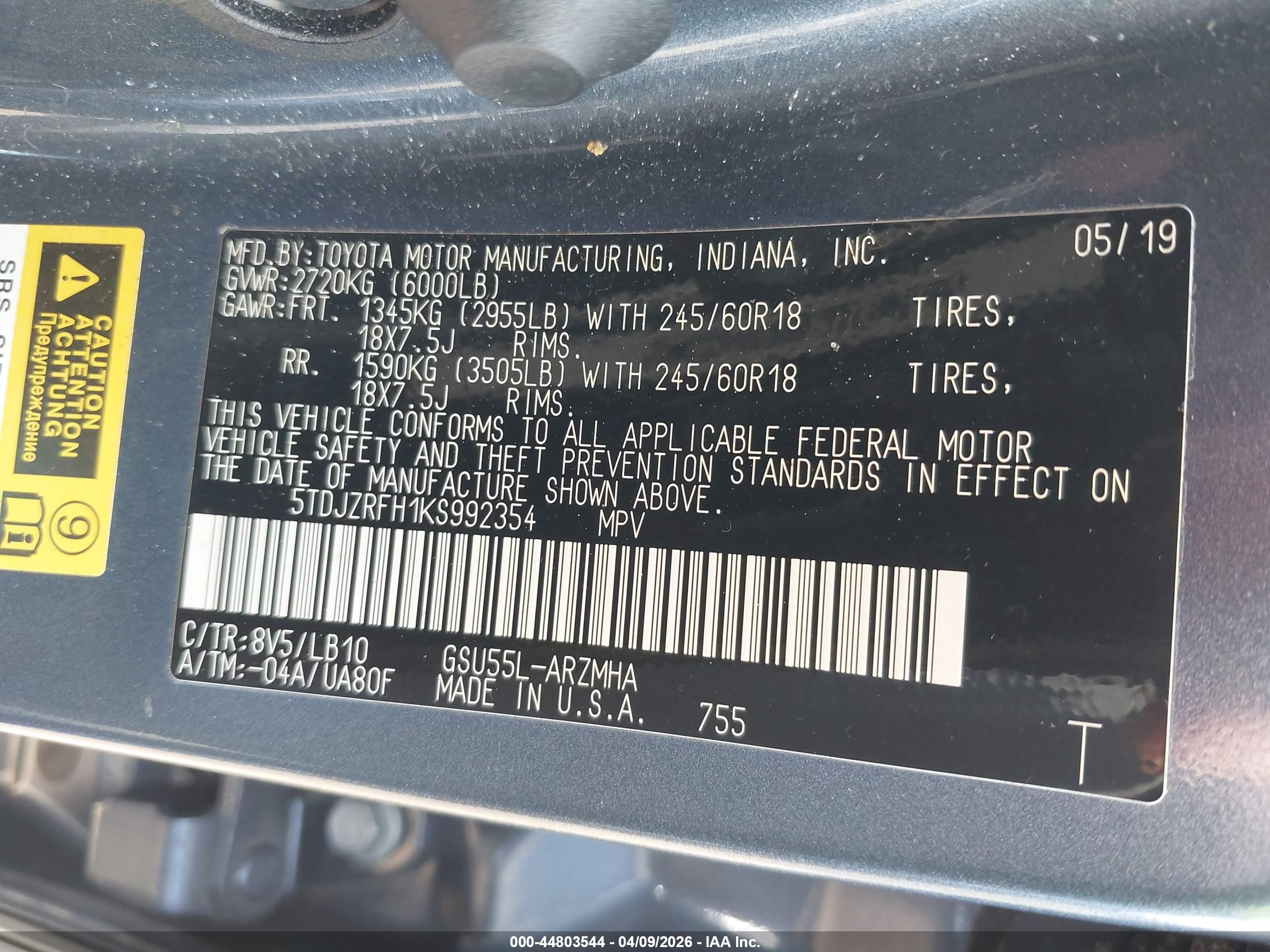 TOYOTA HIGHLANDER image 9