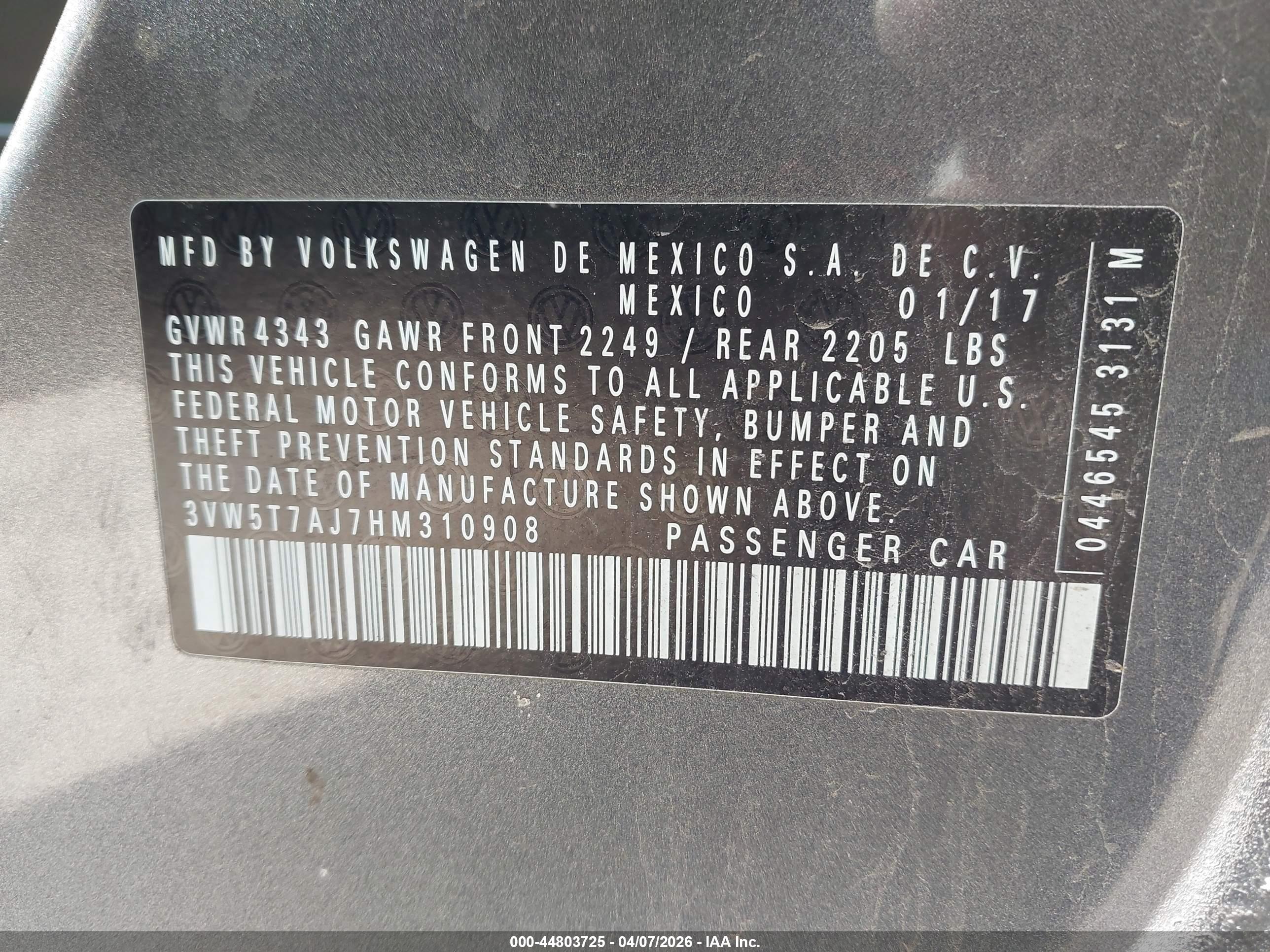 VOLKSWAGEN JETTA image 9