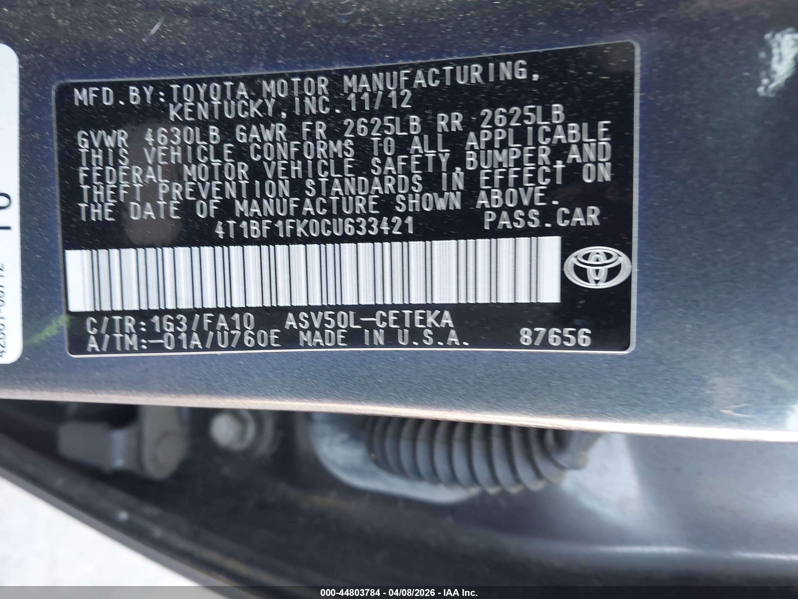 TOYOTA CAMRY image 9