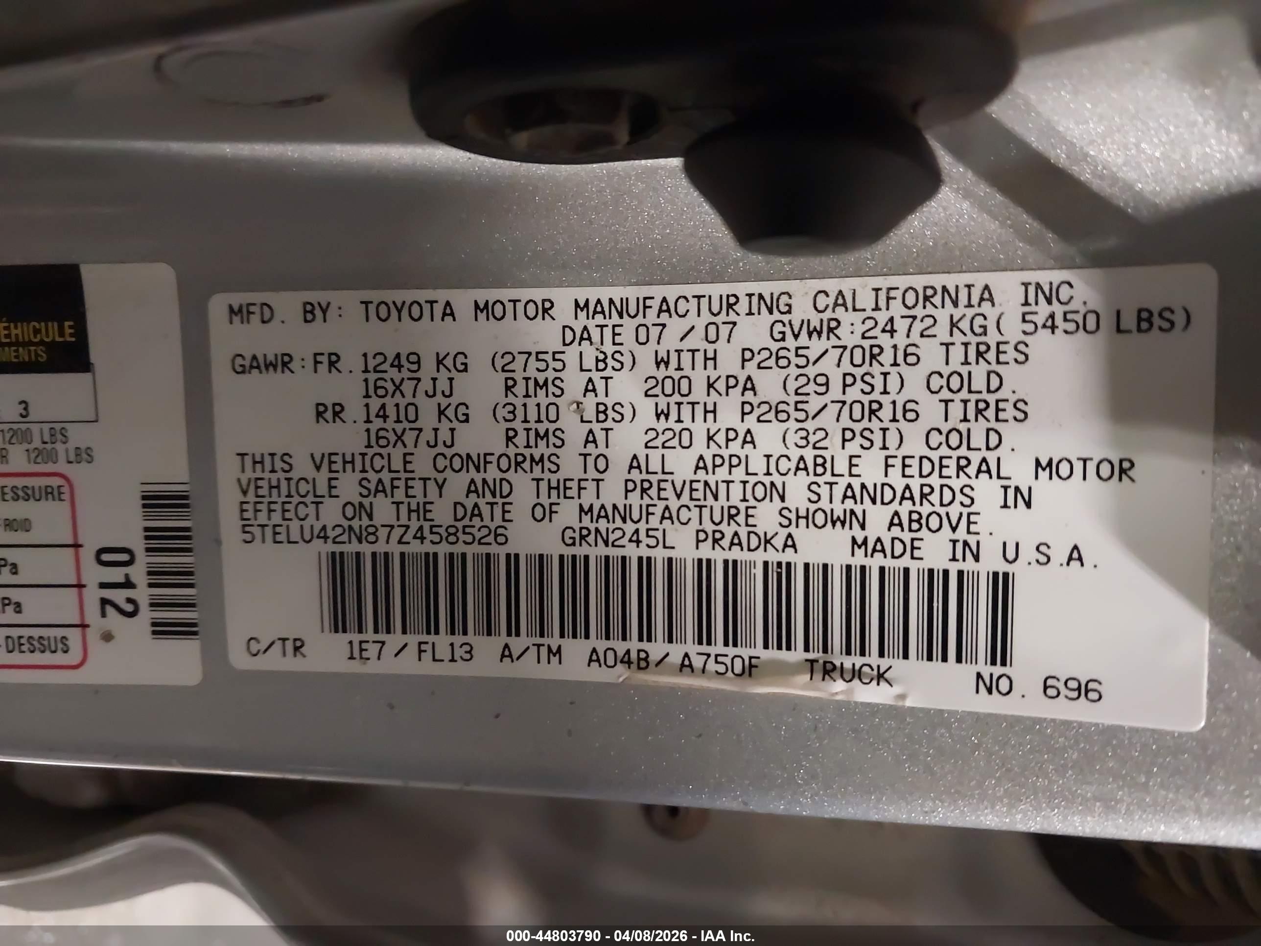 TOYOTA TACOMA image 9