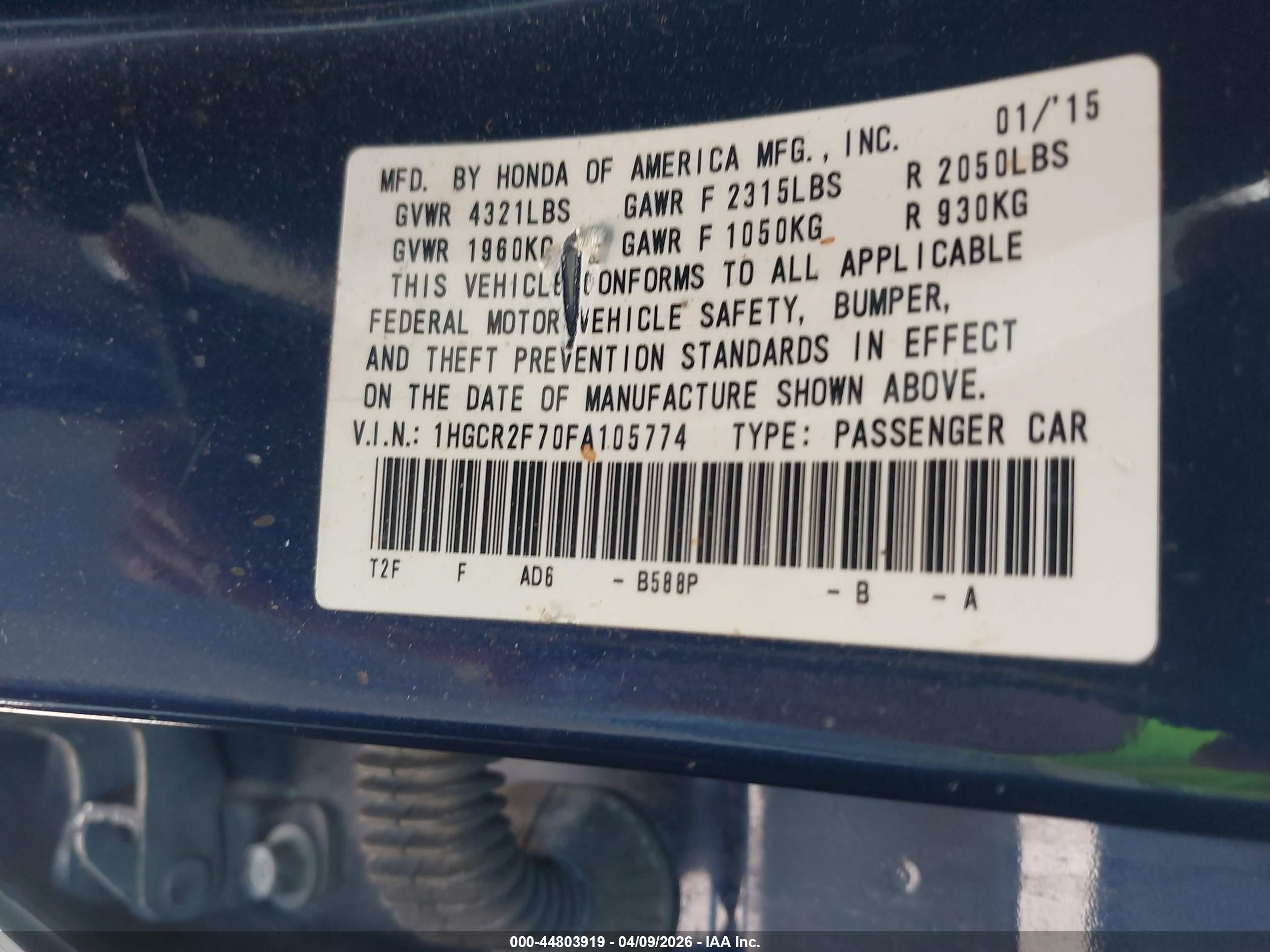 HONDA ACCORD image 9