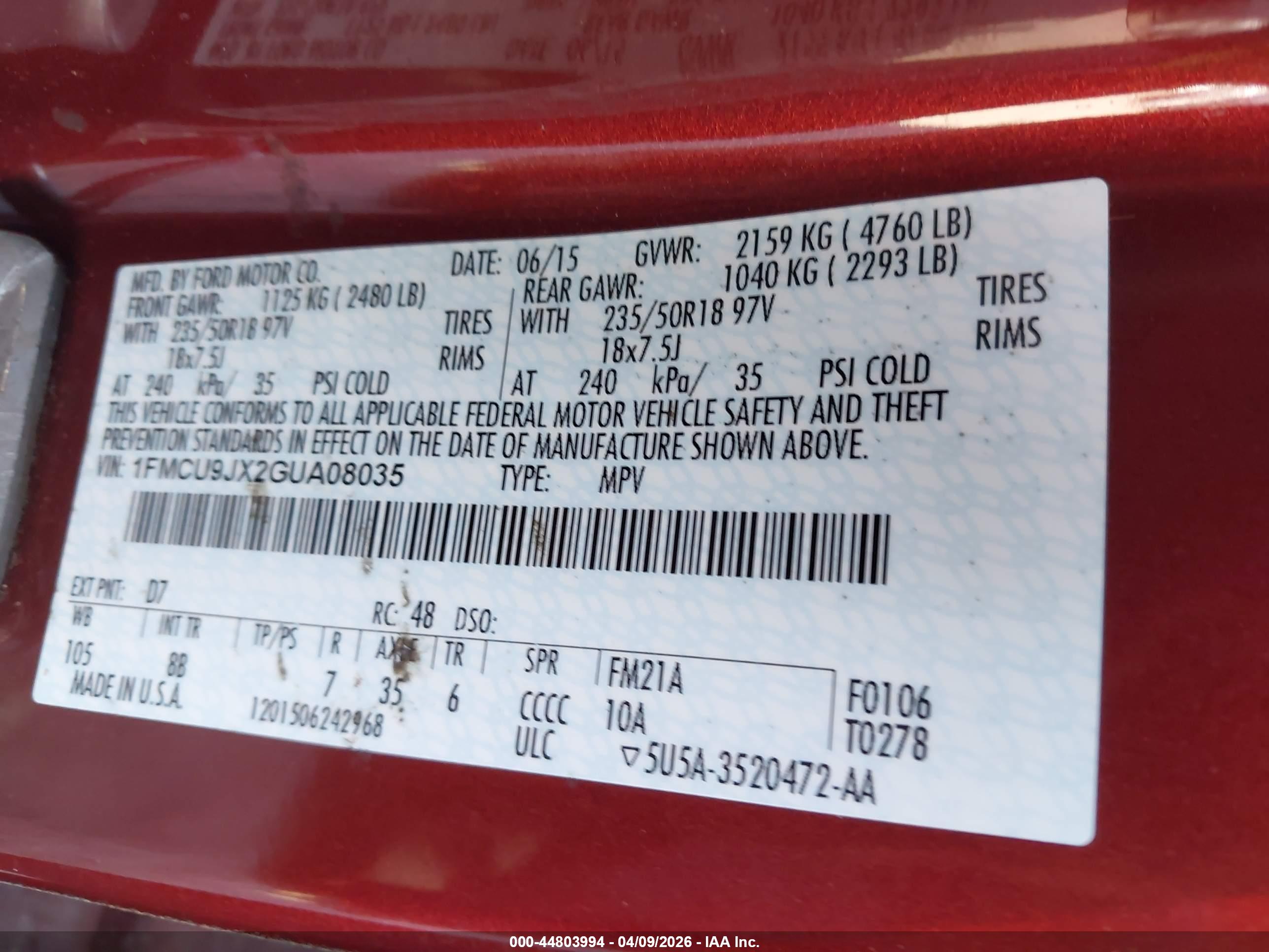 FORD ESCAPE image 9