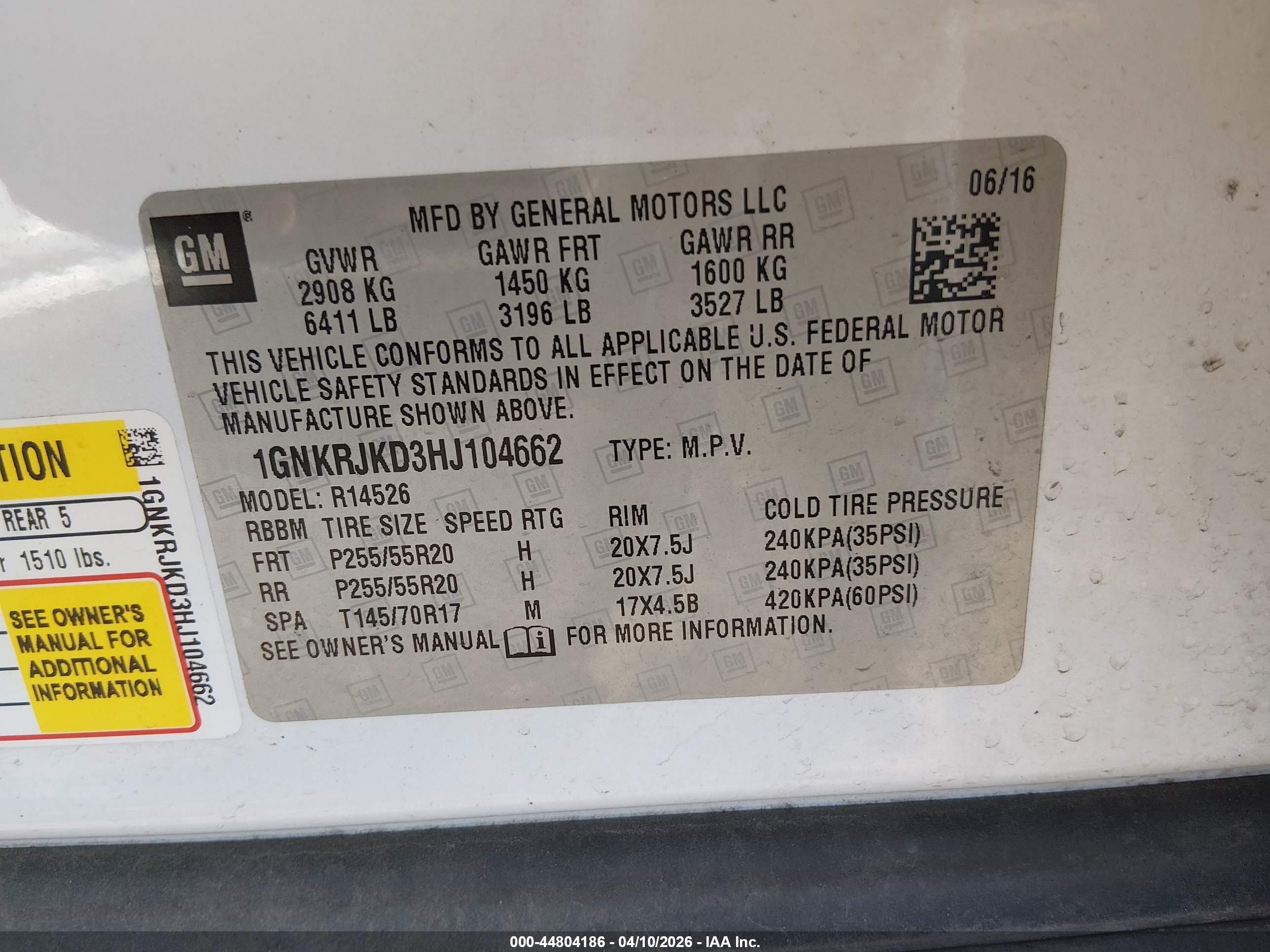 CHEVROLET TRAVERSE image 9