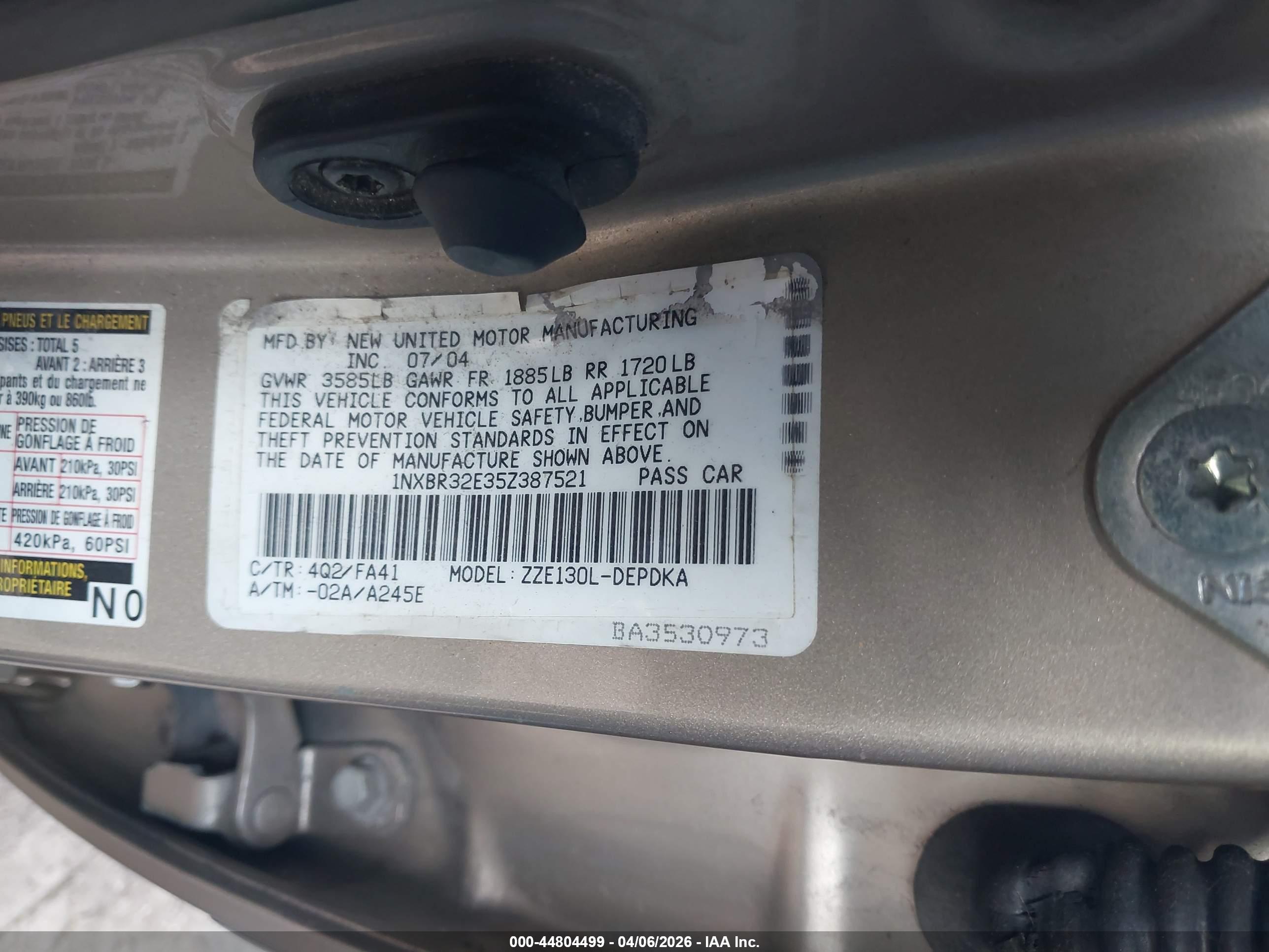 TOYOTA COROLLA image 9