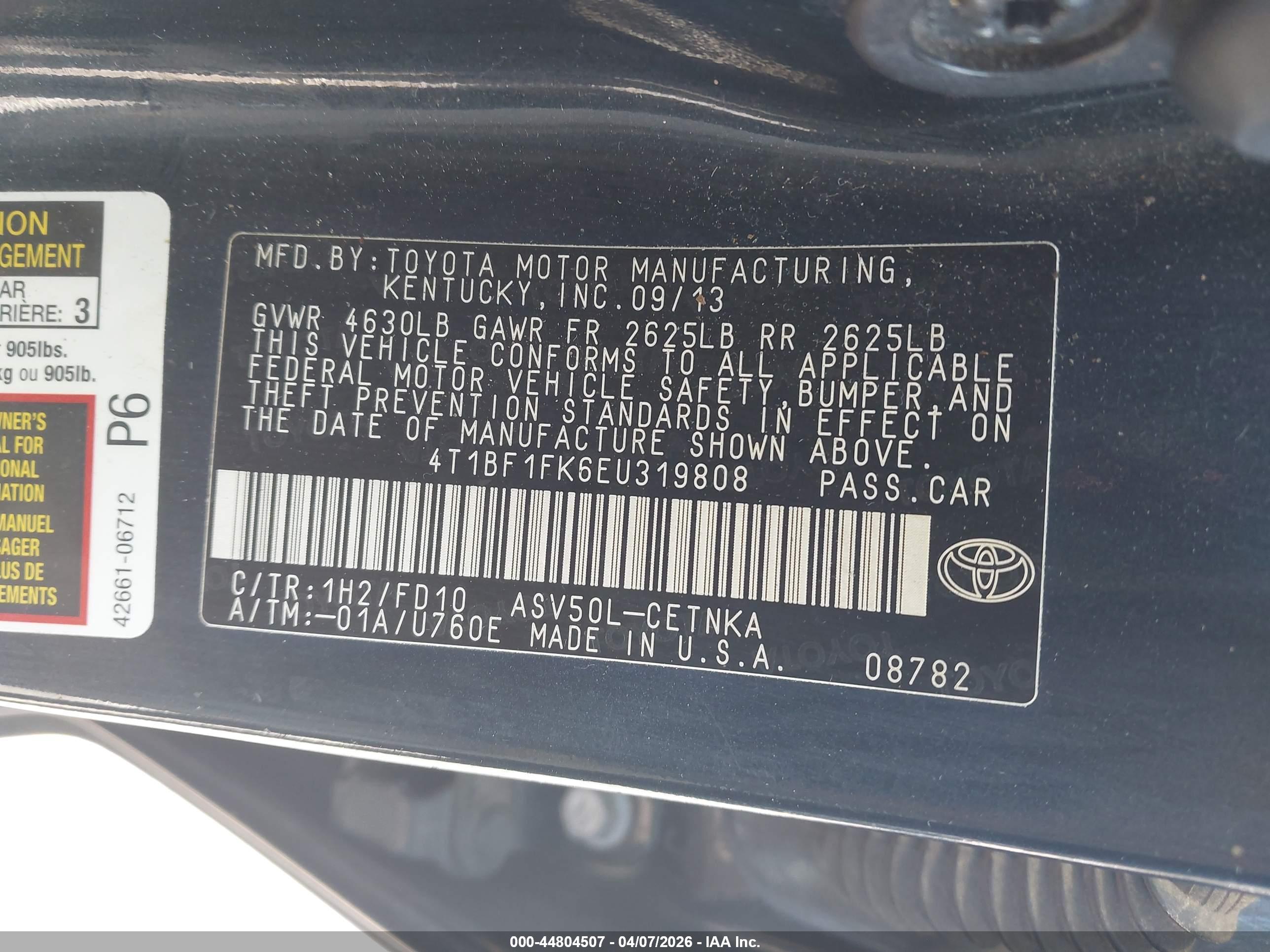TOYOTA CAMRY image 9