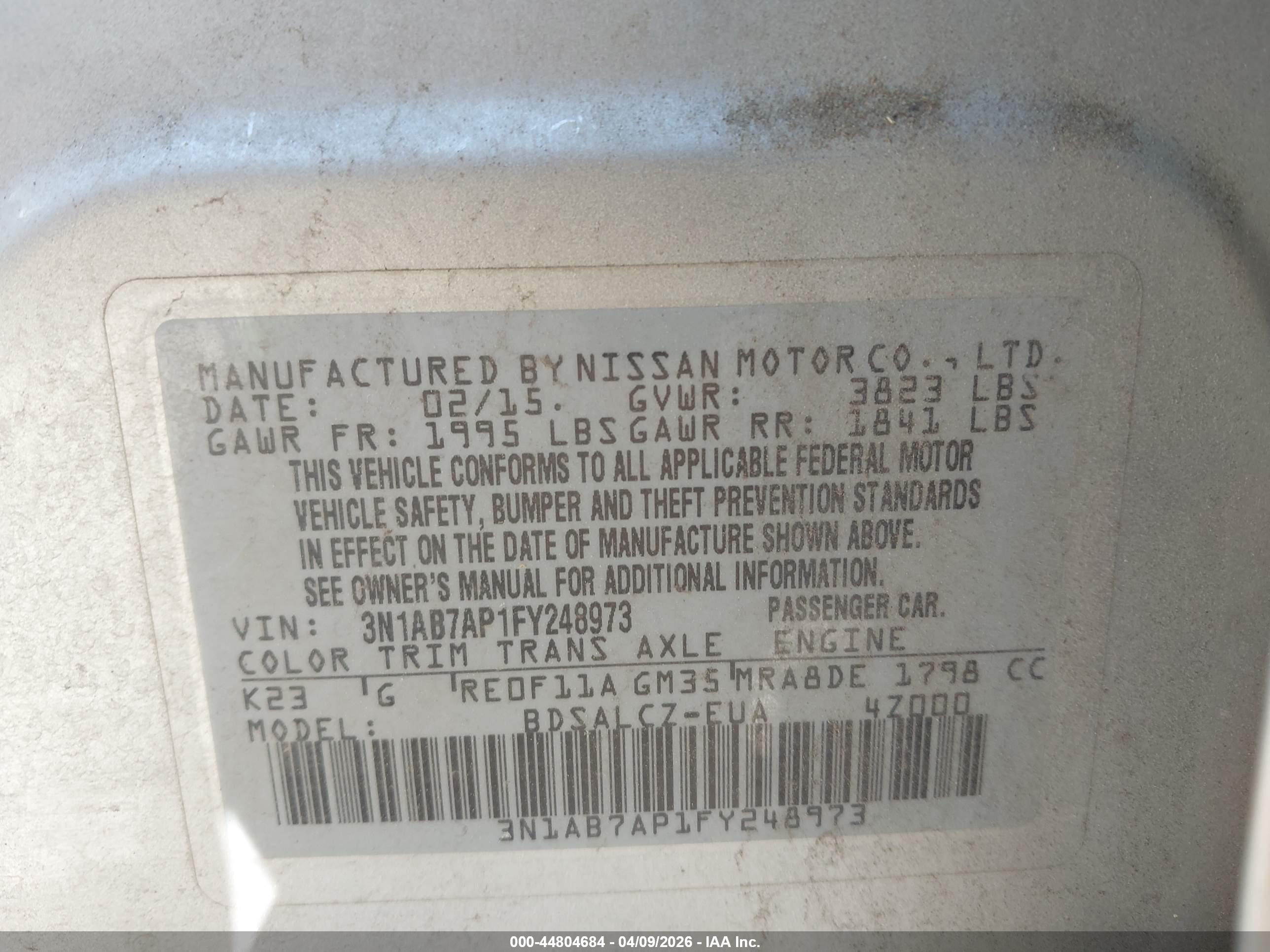 NISSAN SENTRA image 9