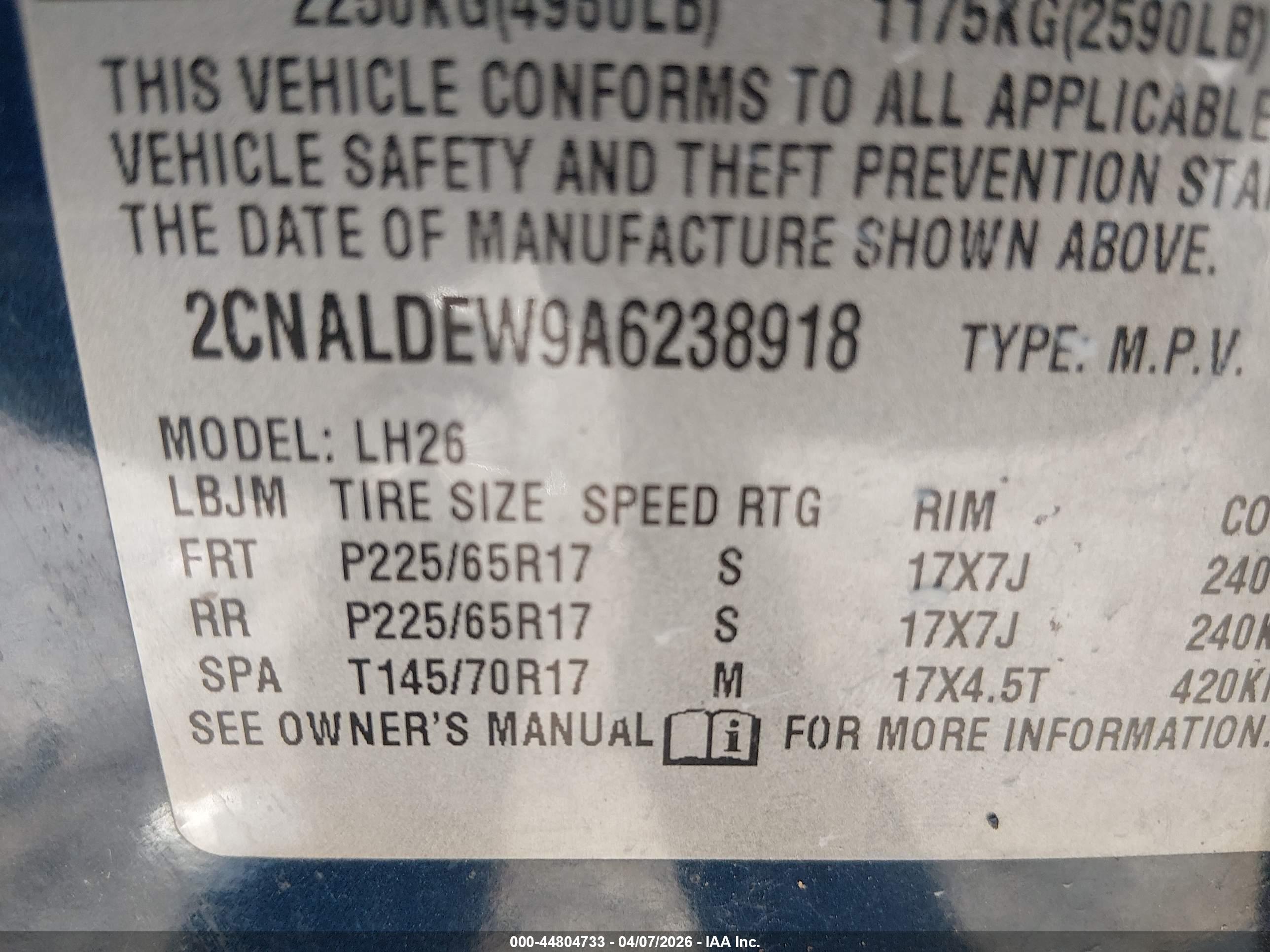 CHEVROLET EQUINOX image 9