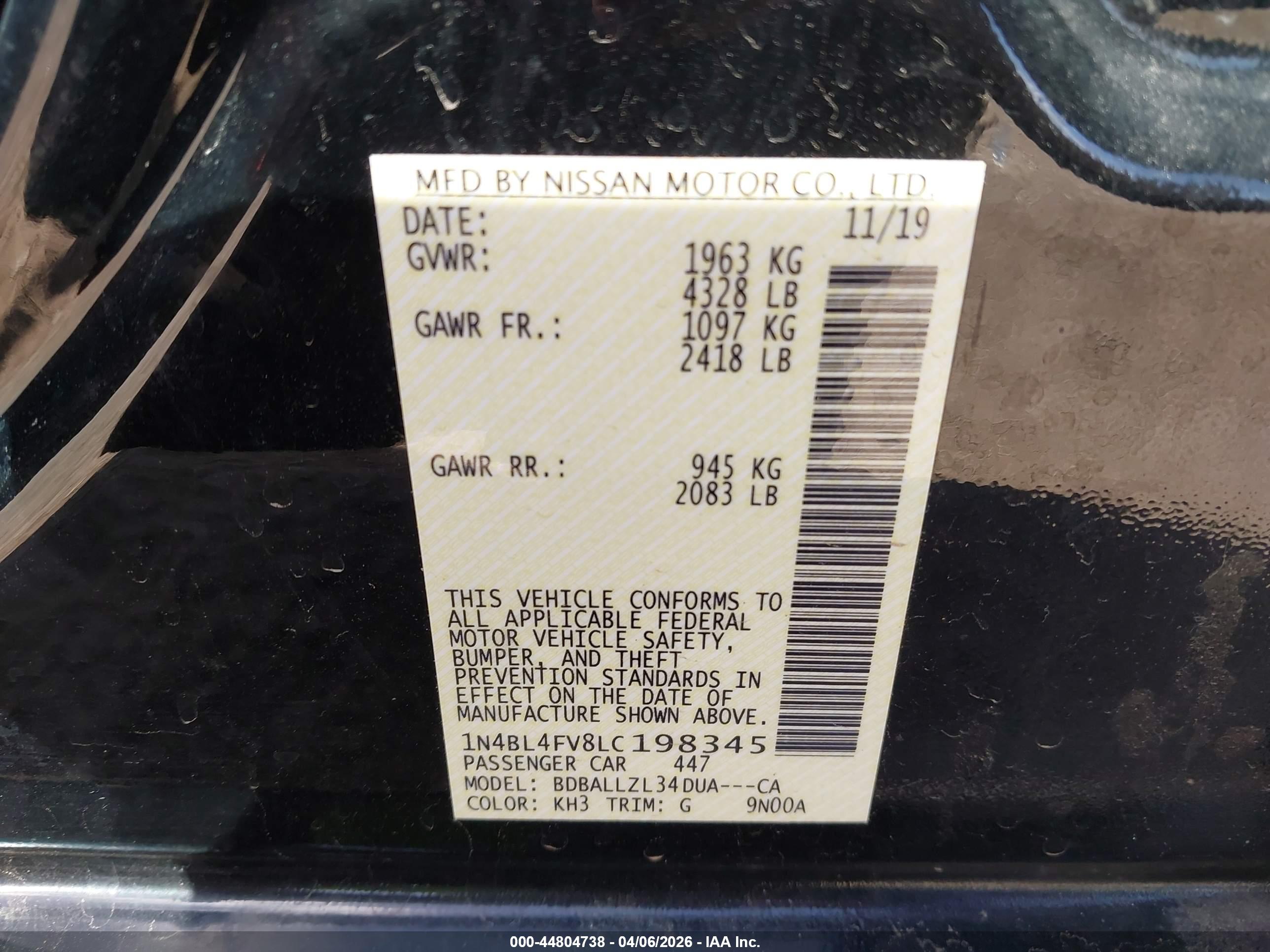 NISSAN ALTIMA image 9