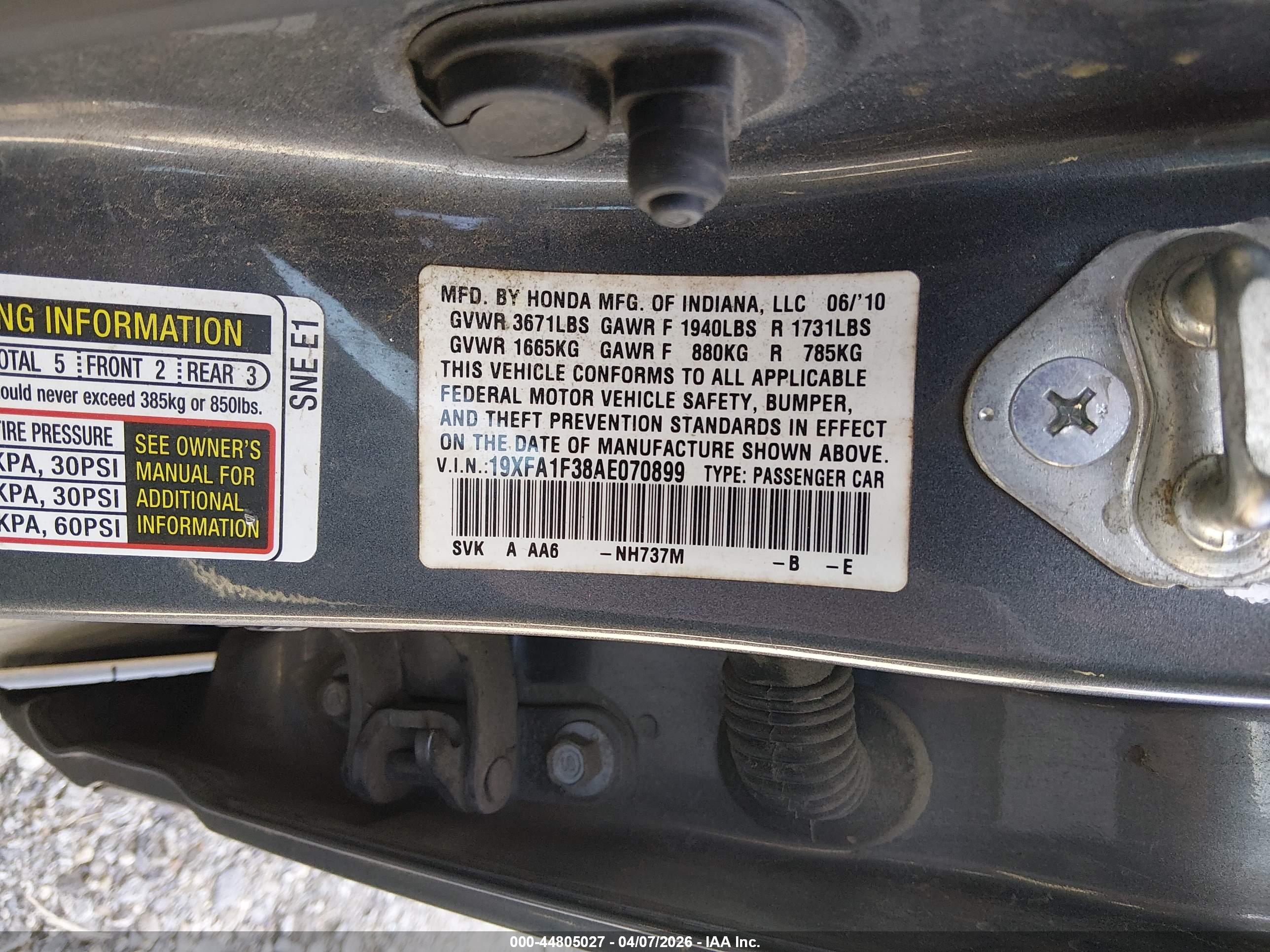 HONDA CIVIC image 9