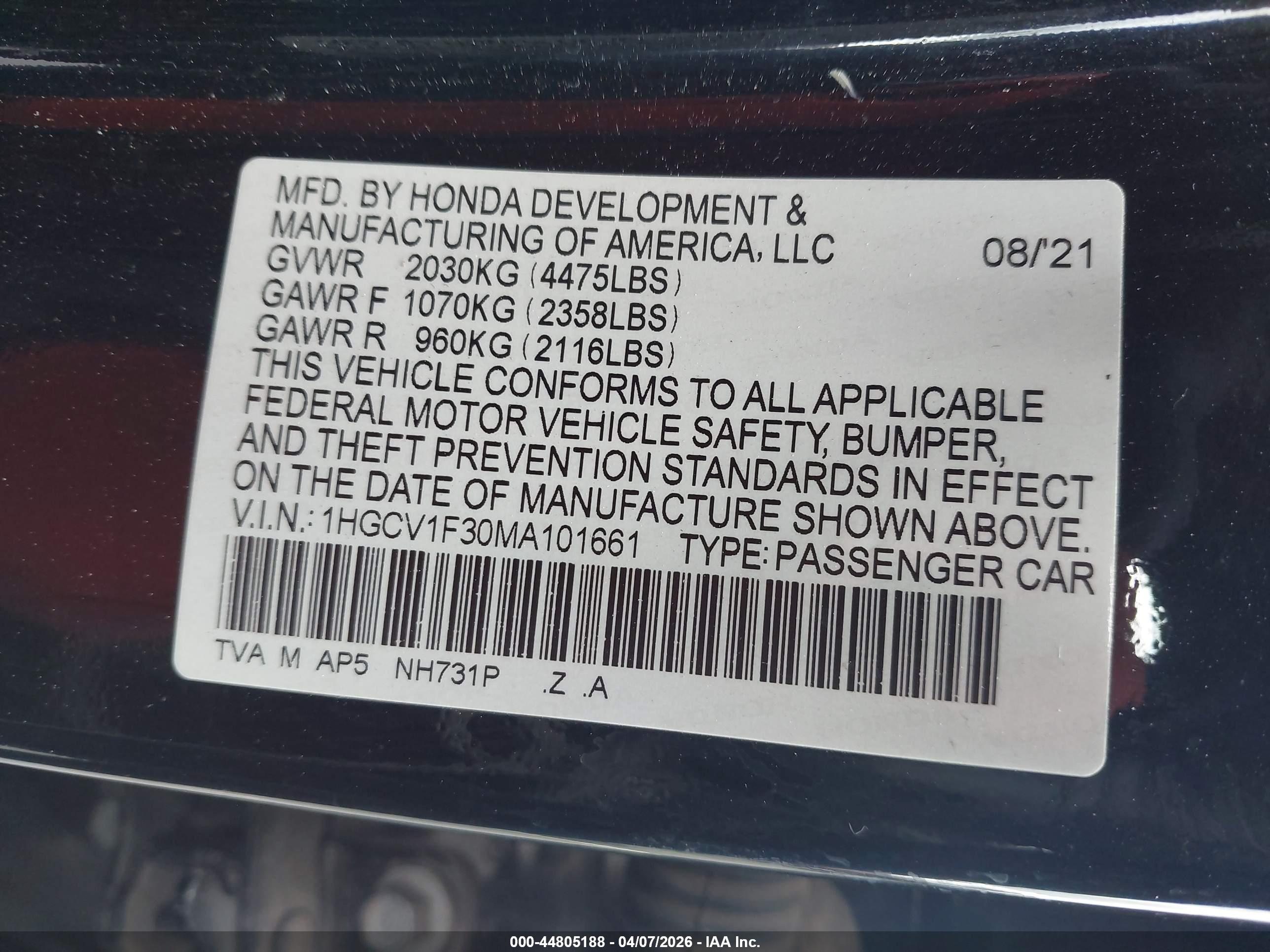 HONDA ACCORD image 9