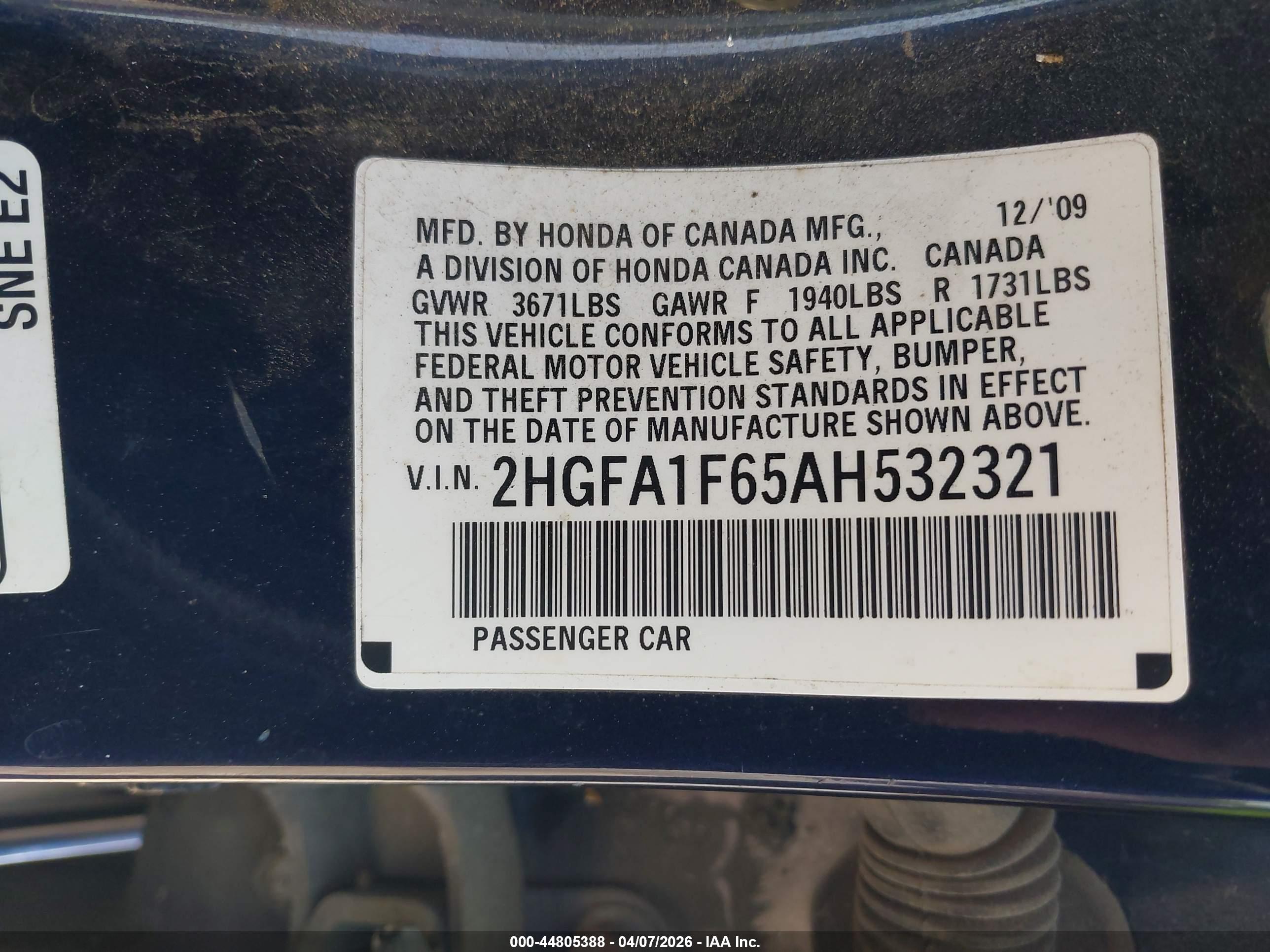 HONDA CIVIC image 9