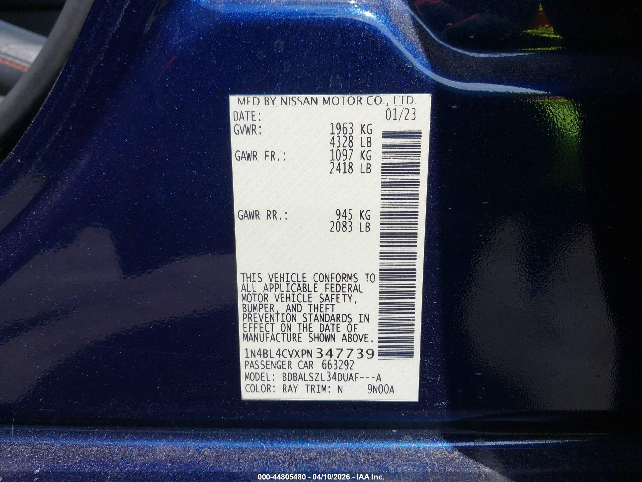 NISSAN ALTIMA image 9