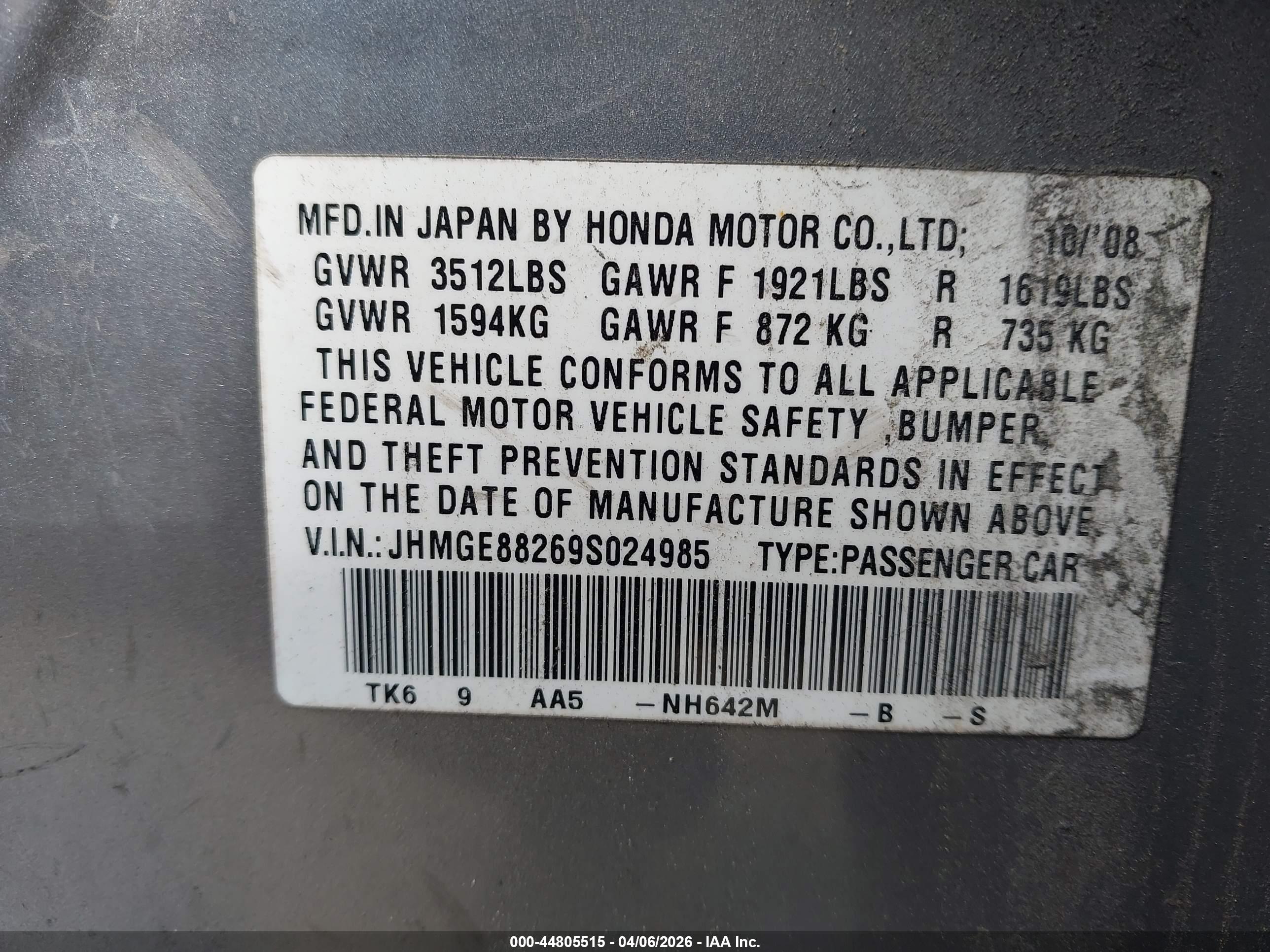 HONDA FIT image 9