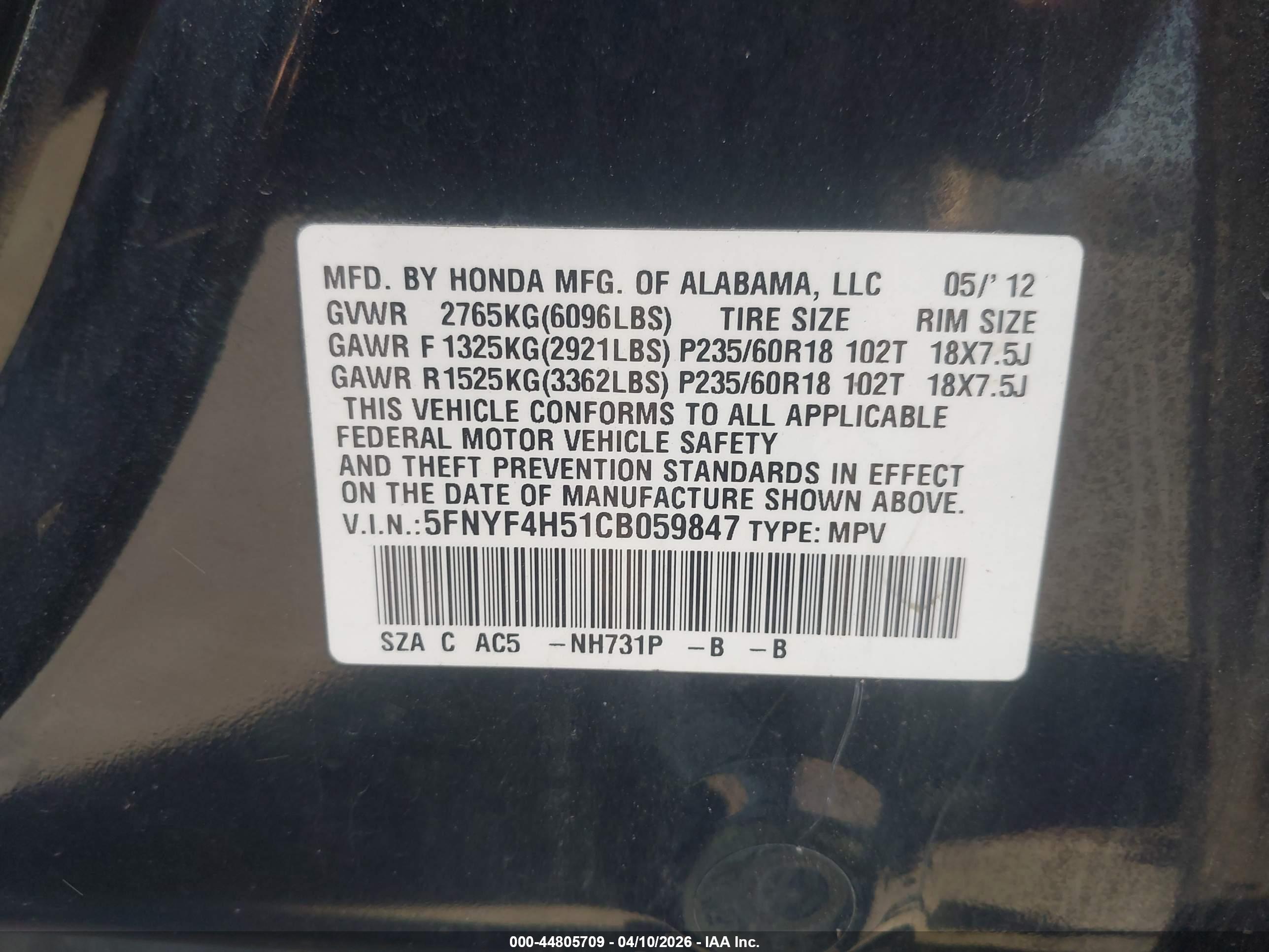 HONDA PILOT image 9