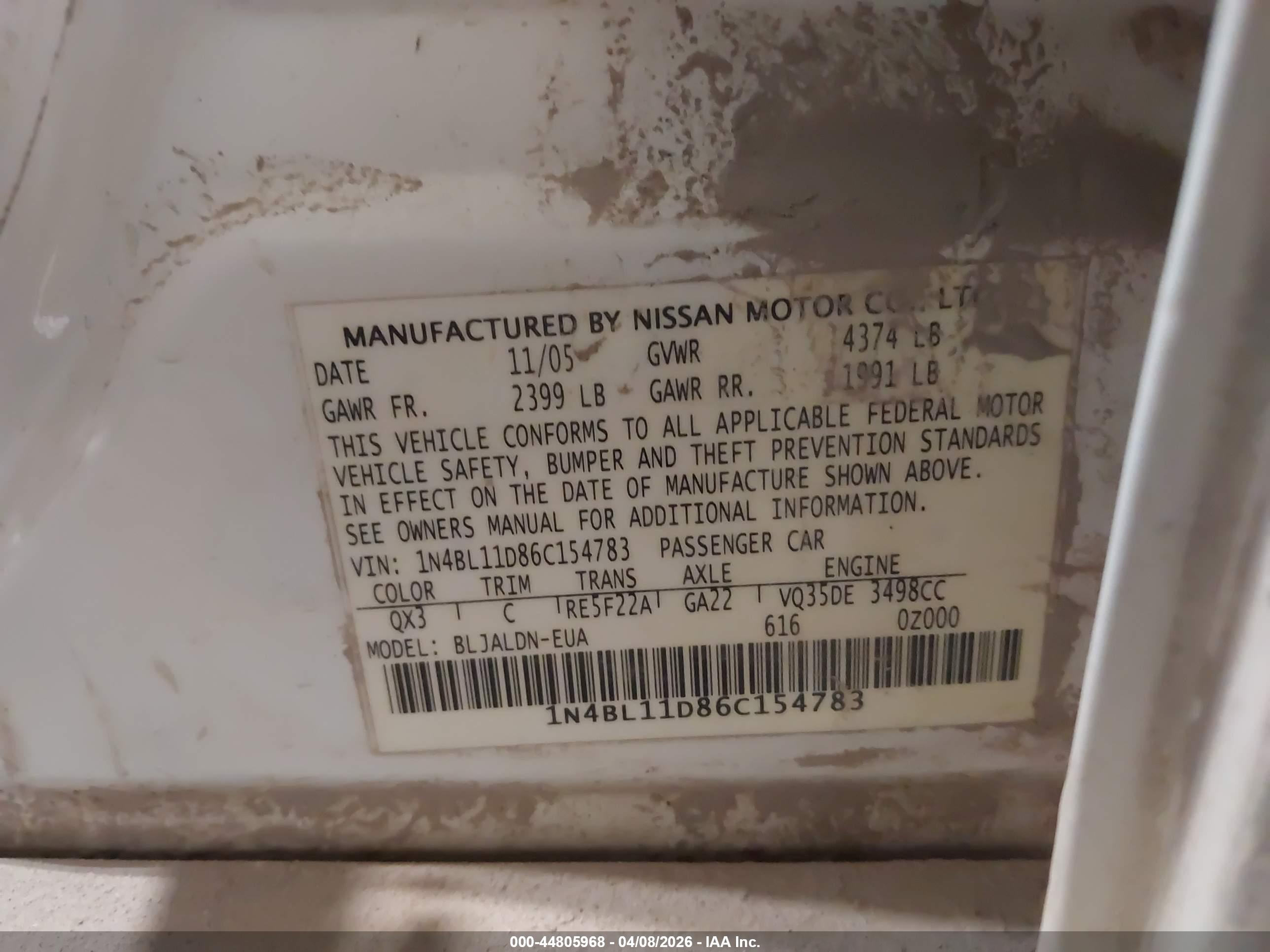 NISSAN ALTIMA image 9
