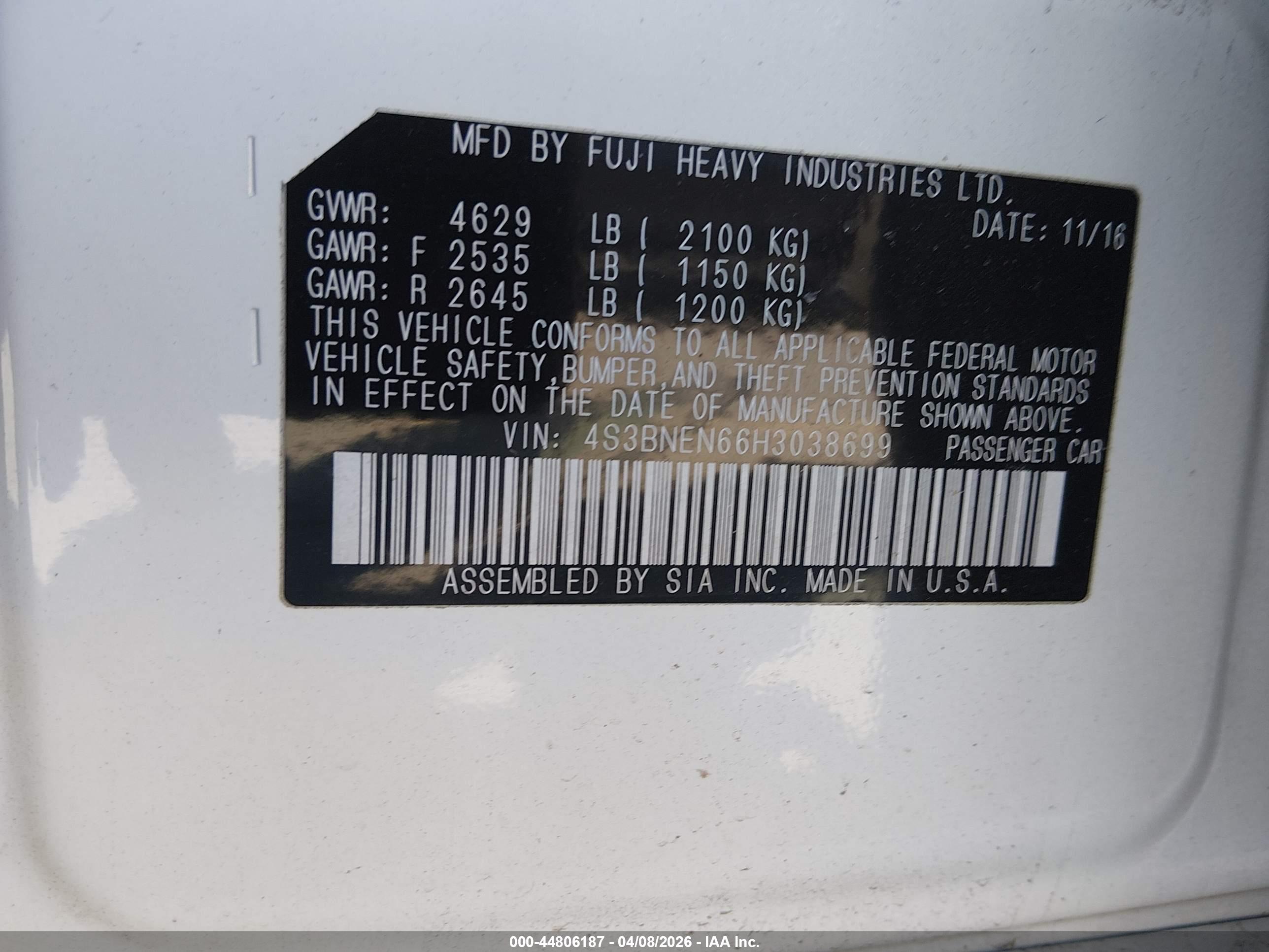 SUBARU LEGACY image 9