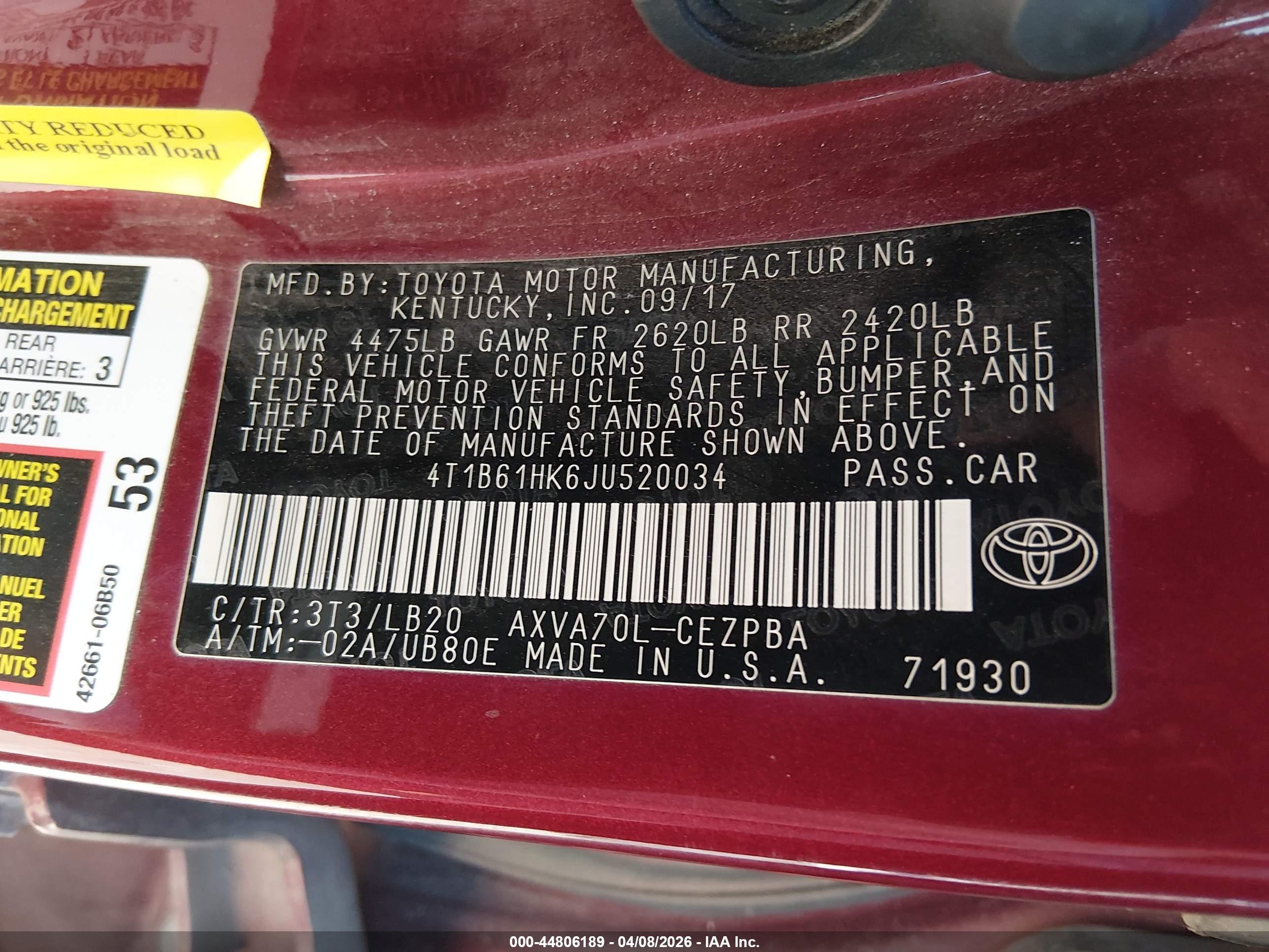 TOYOTA CAMRY image 9