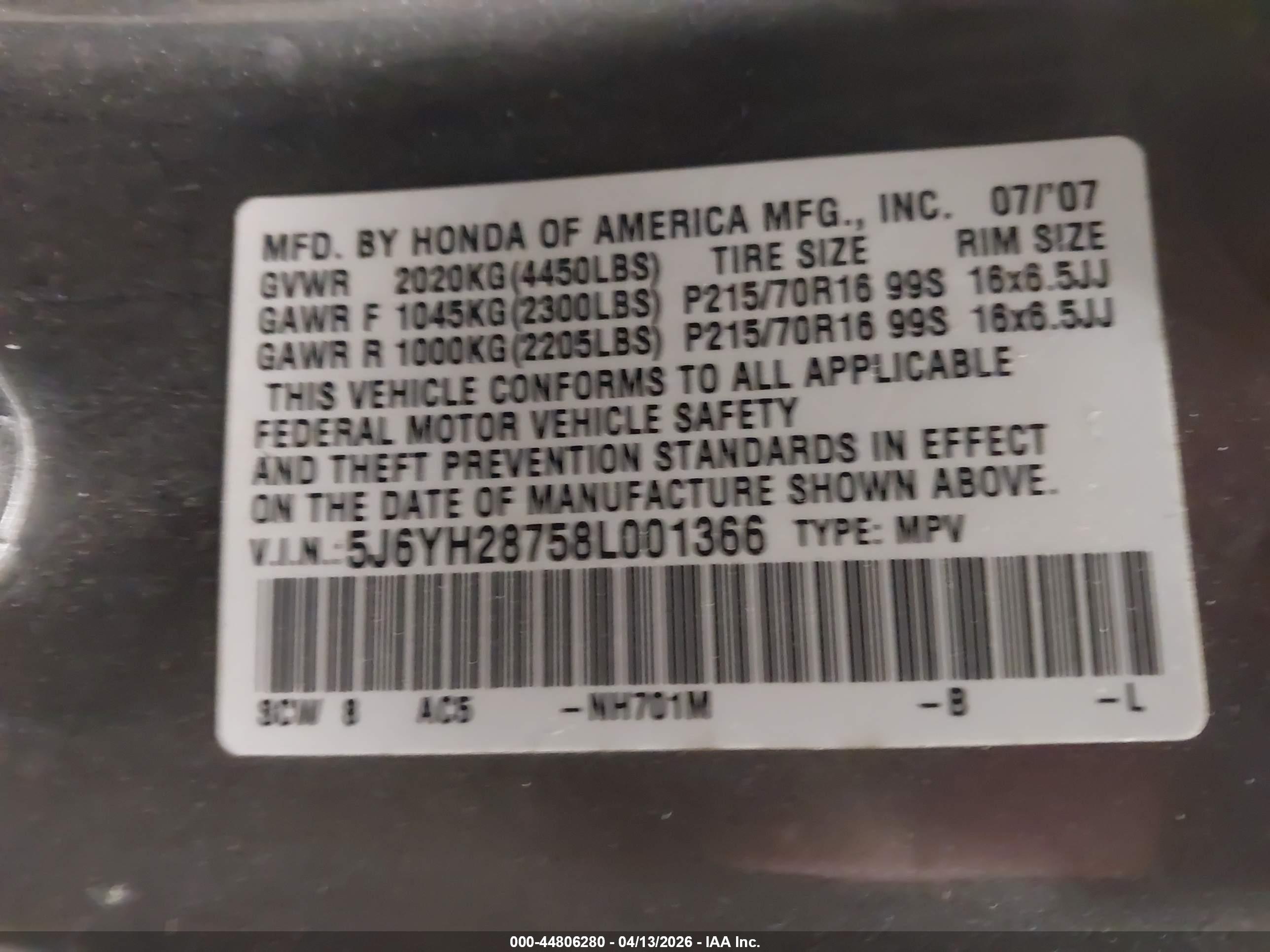 HONDA ELEMENT image 9