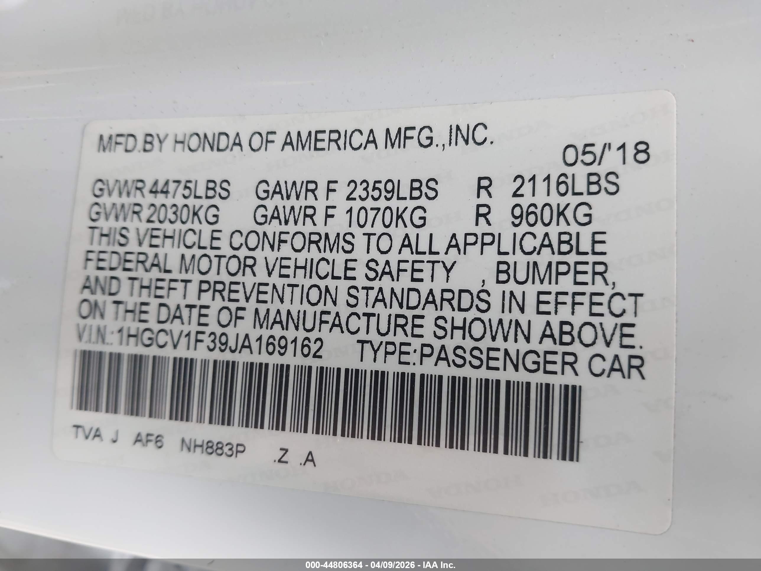 HONDA ACCORD image 9