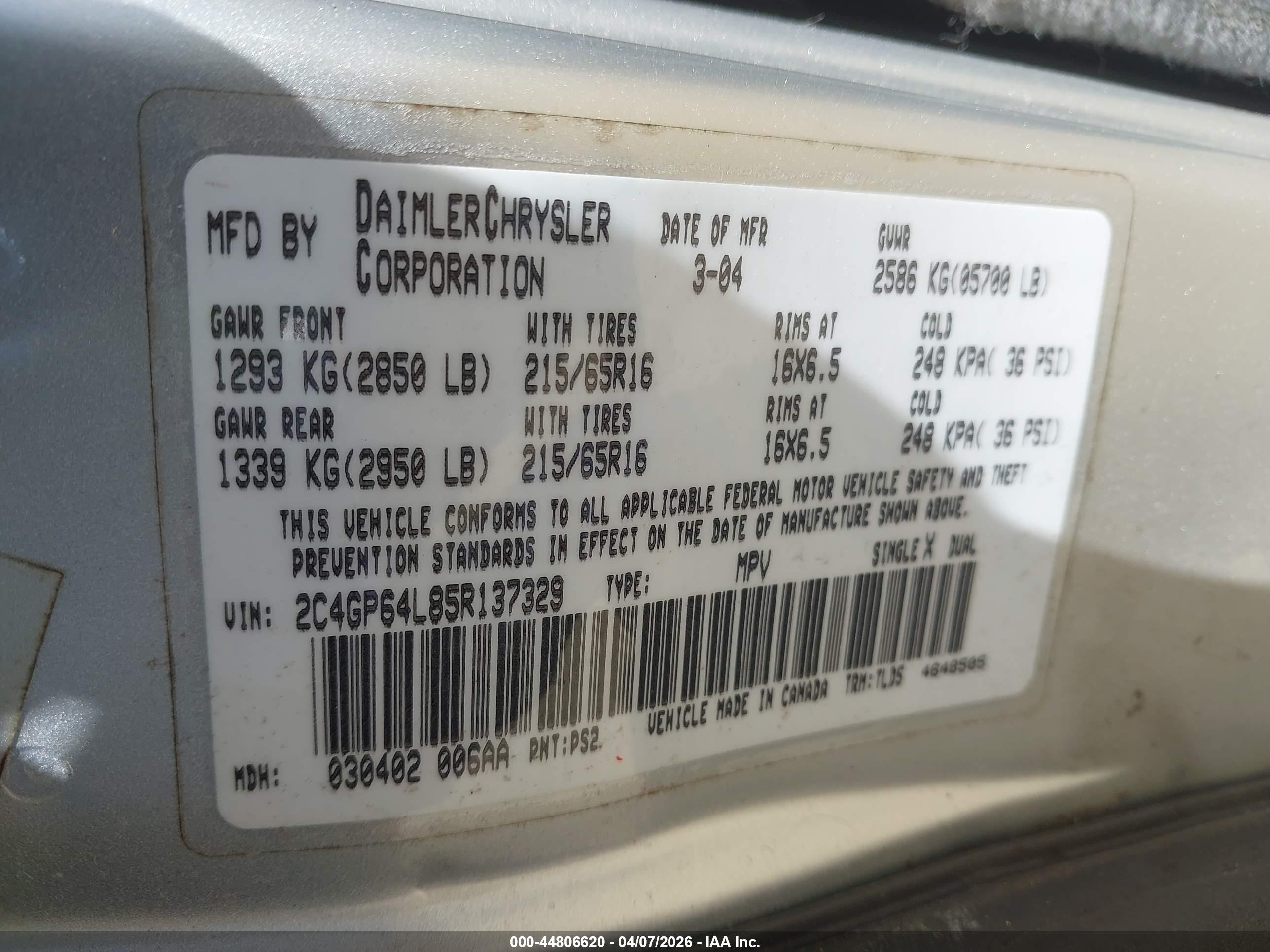 CHRYSLER TOWN image 9