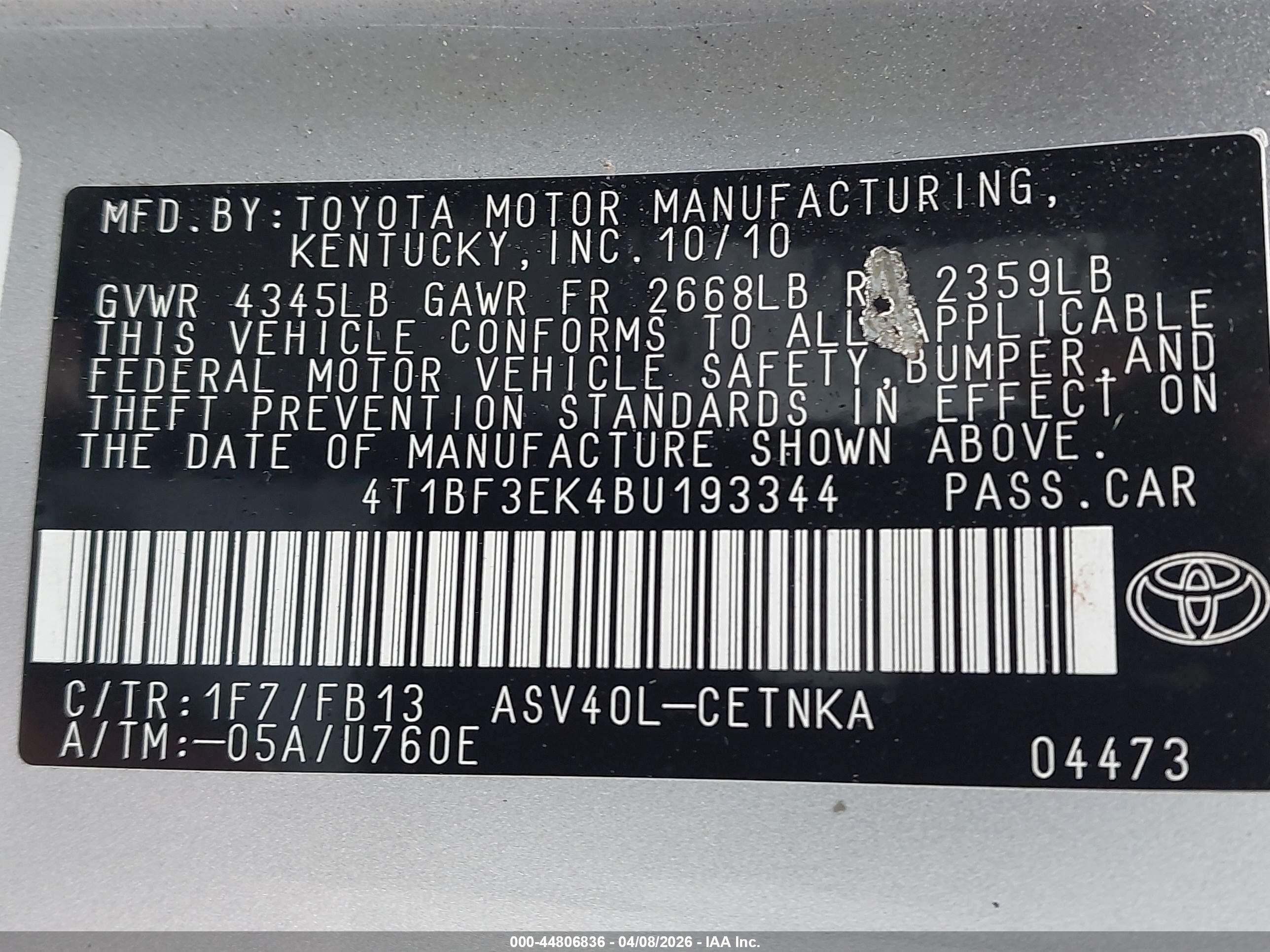 TOYOTA CAMRY image 9