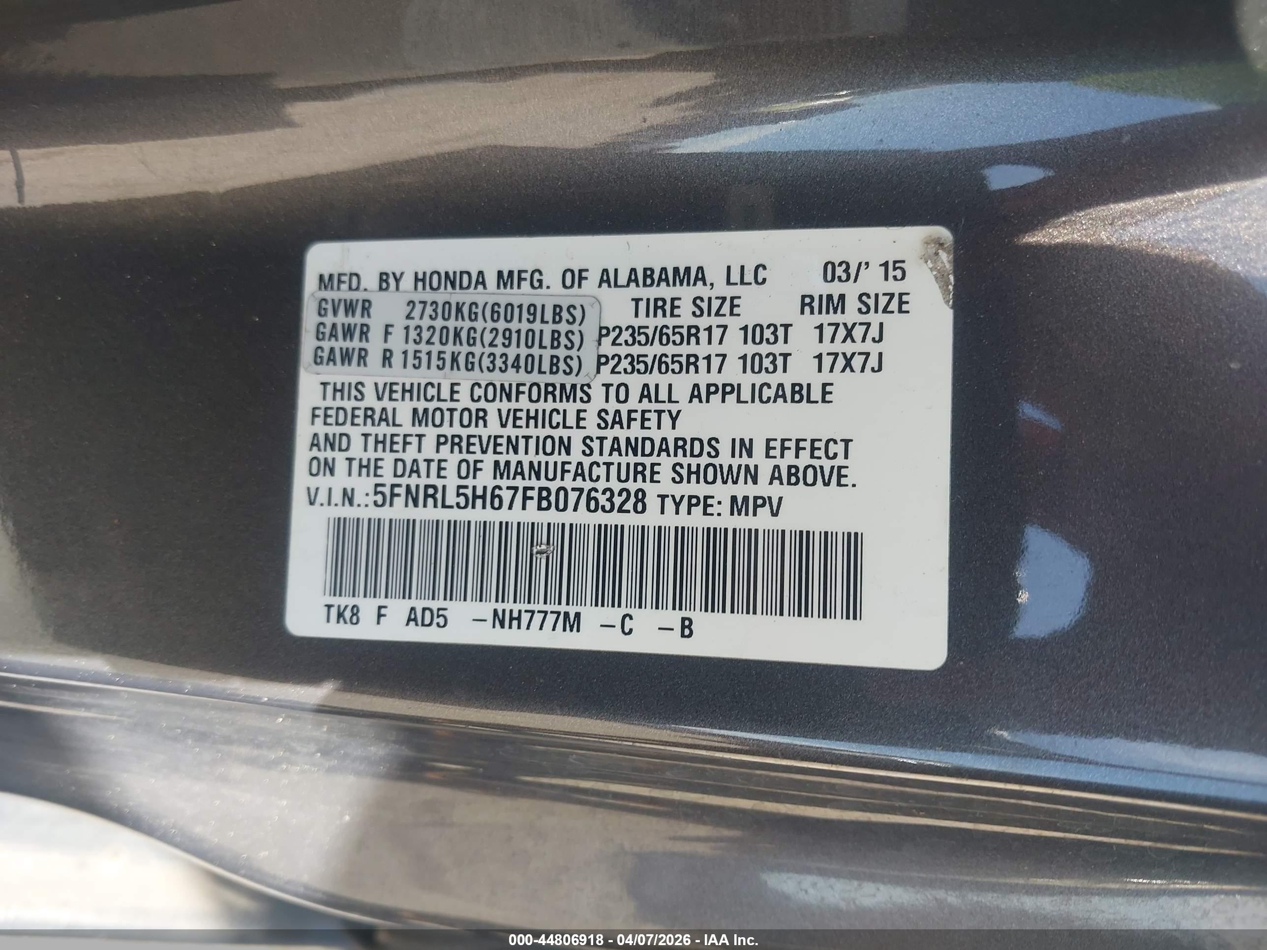 HONDA ODYSSEY image 9