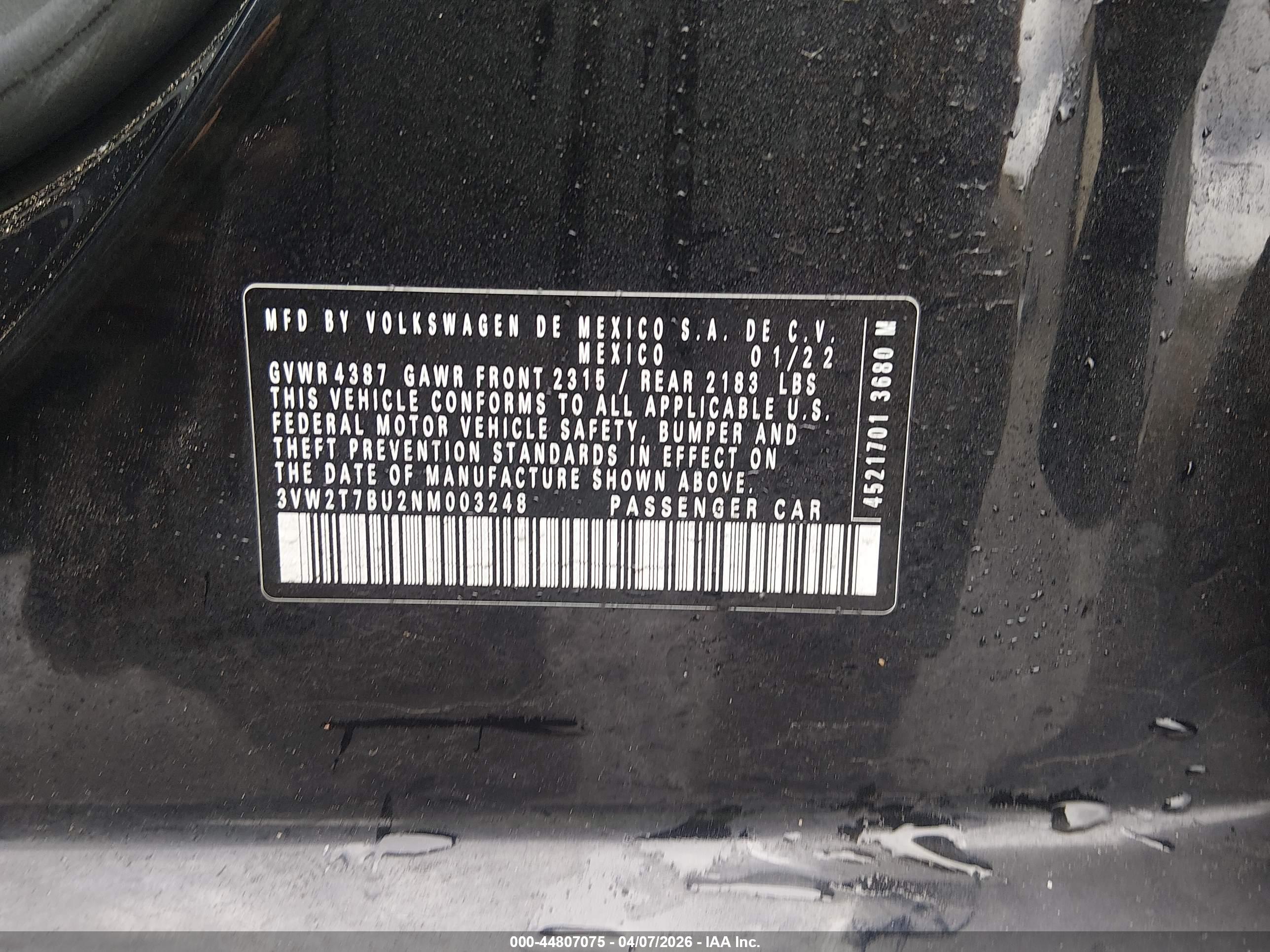 VOLKSWAGEN JETTA image 9
