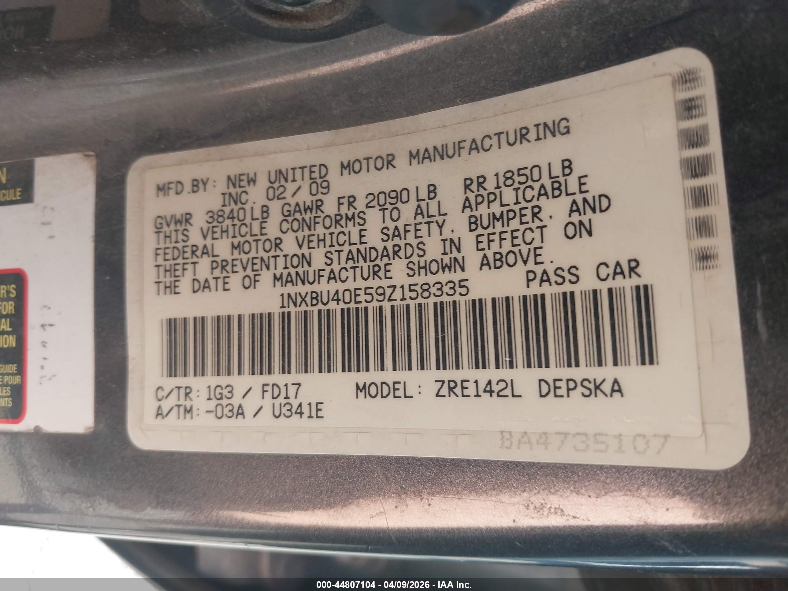 TOYOTA COROLLA image 9
