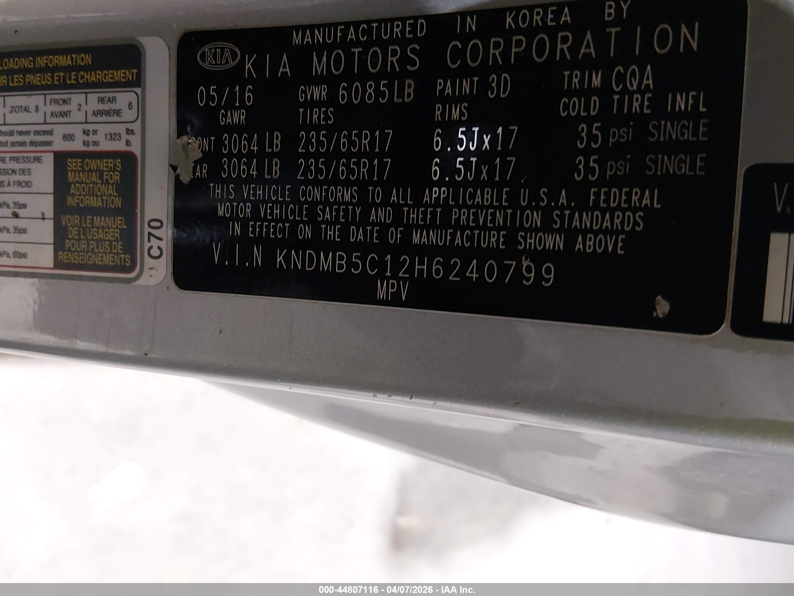 KIA SEDONA image 9